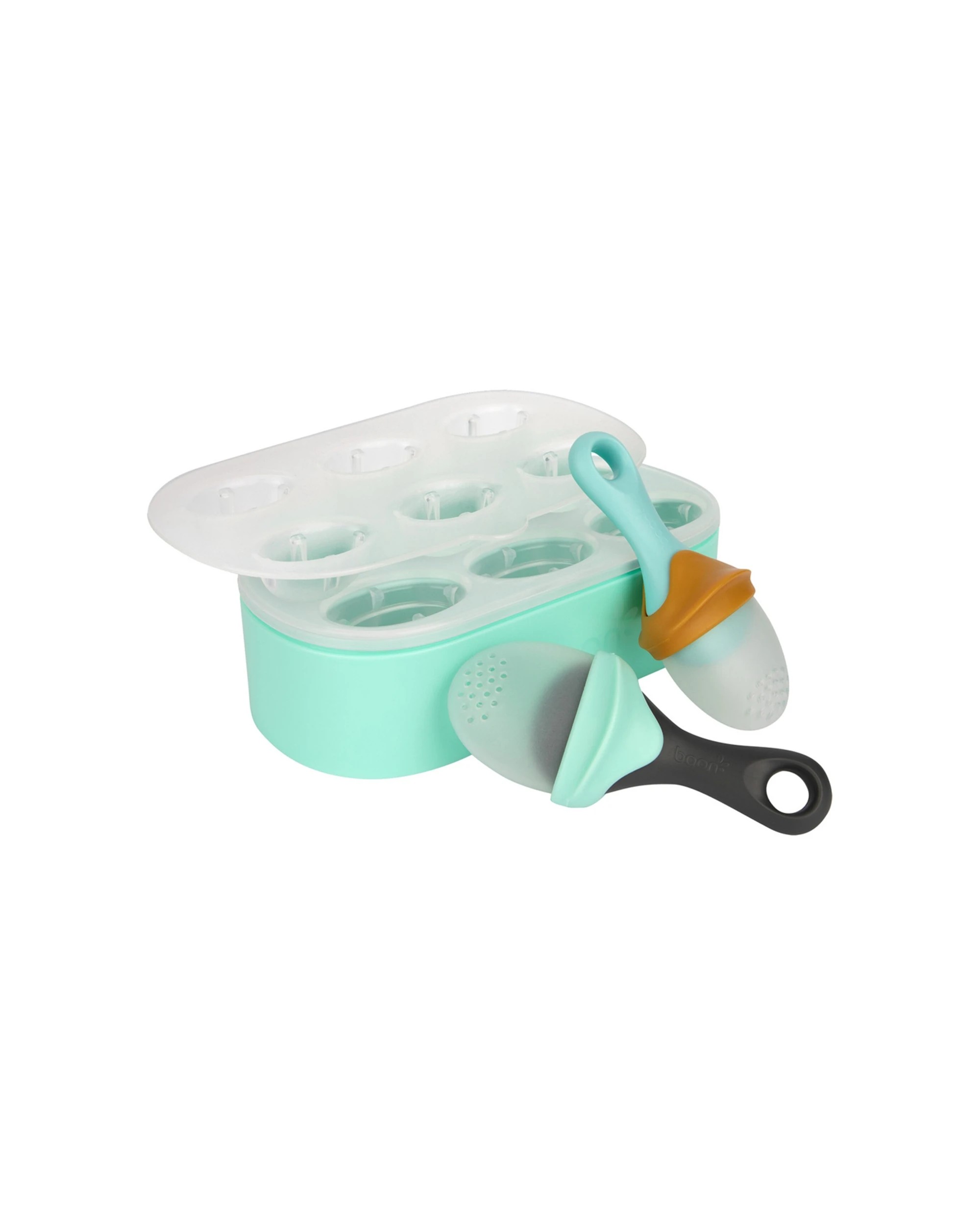 1 Boon 2pc Pulp Silicone Freezer Tray With 2 Feeders - Blue, 1 of 5