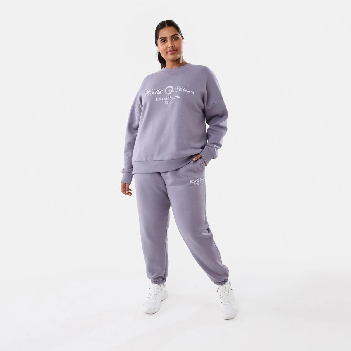 4 Everlast Womens Street Oversized Crew Sweatshirt Dusk, 4 of 8