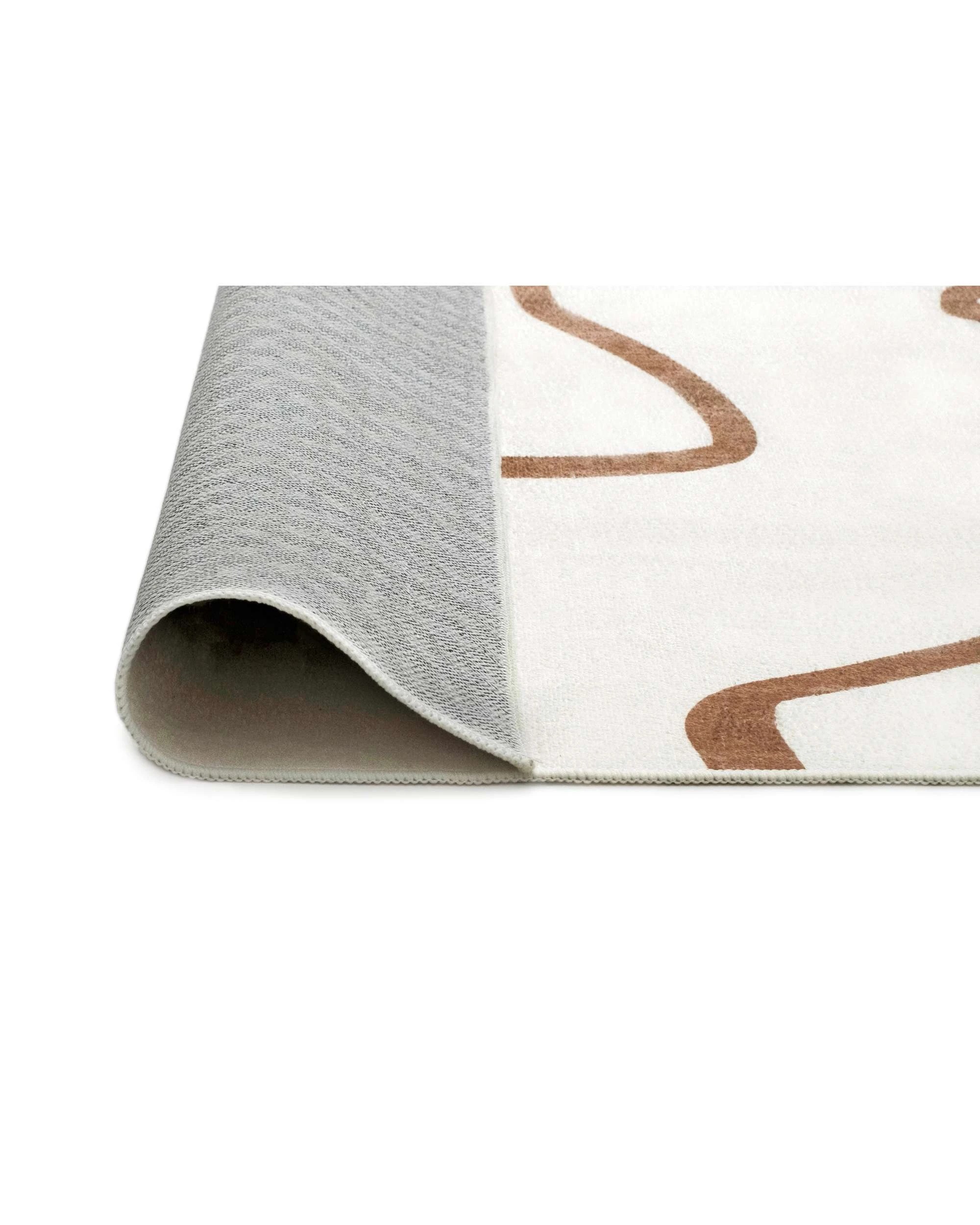 5 Loopsie Poya Hand Drawn Washable Rug-230cm x 160cm - Brown - Brown, 5 of 8