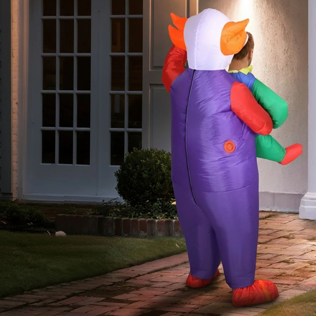 3 Inflatable Clown Costume Adult Suit Blow Up Party Fancy Dress Halloween - Purple, 3 of 4