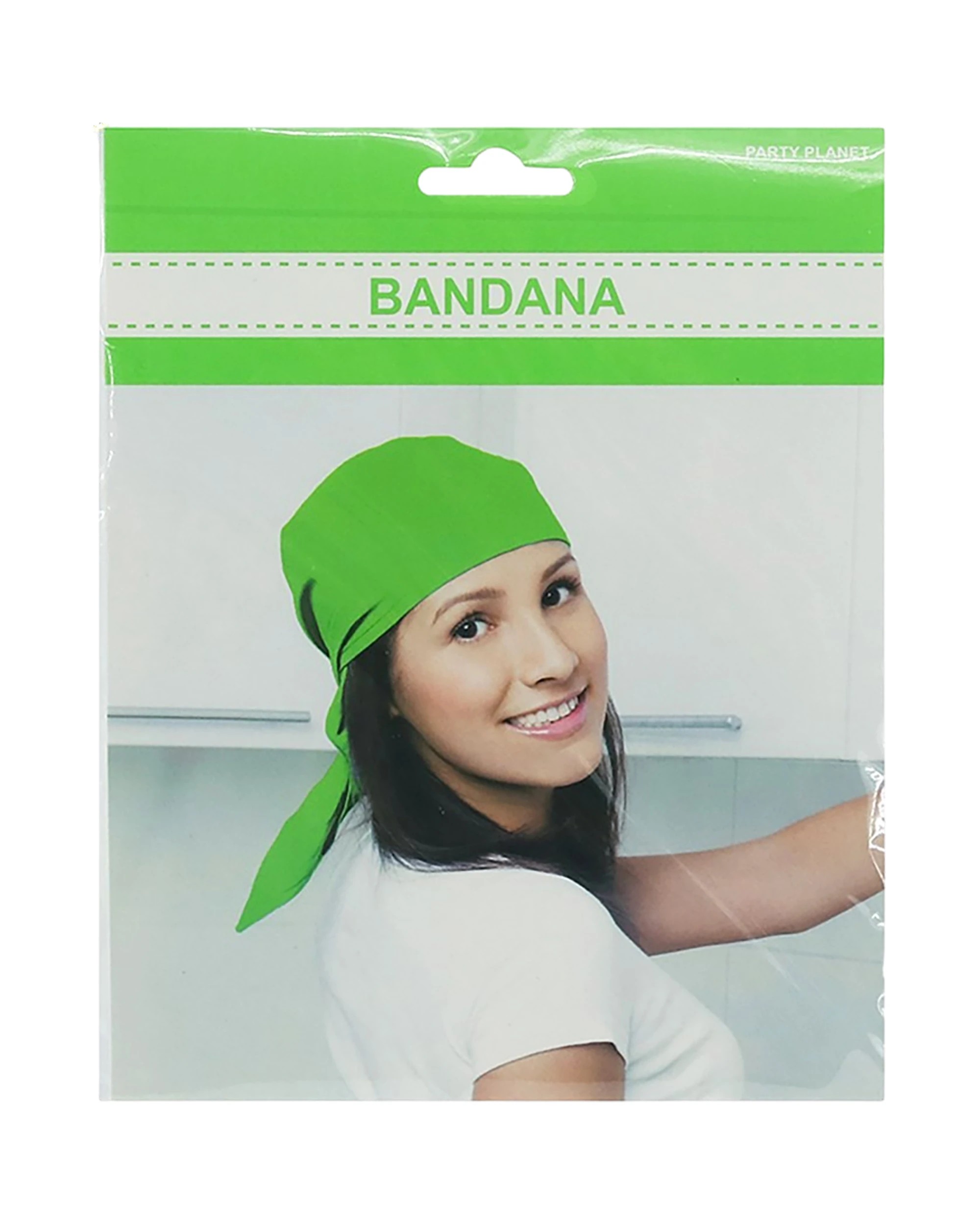 2 Party Planet Satin Bandana - Green, 2 of 3