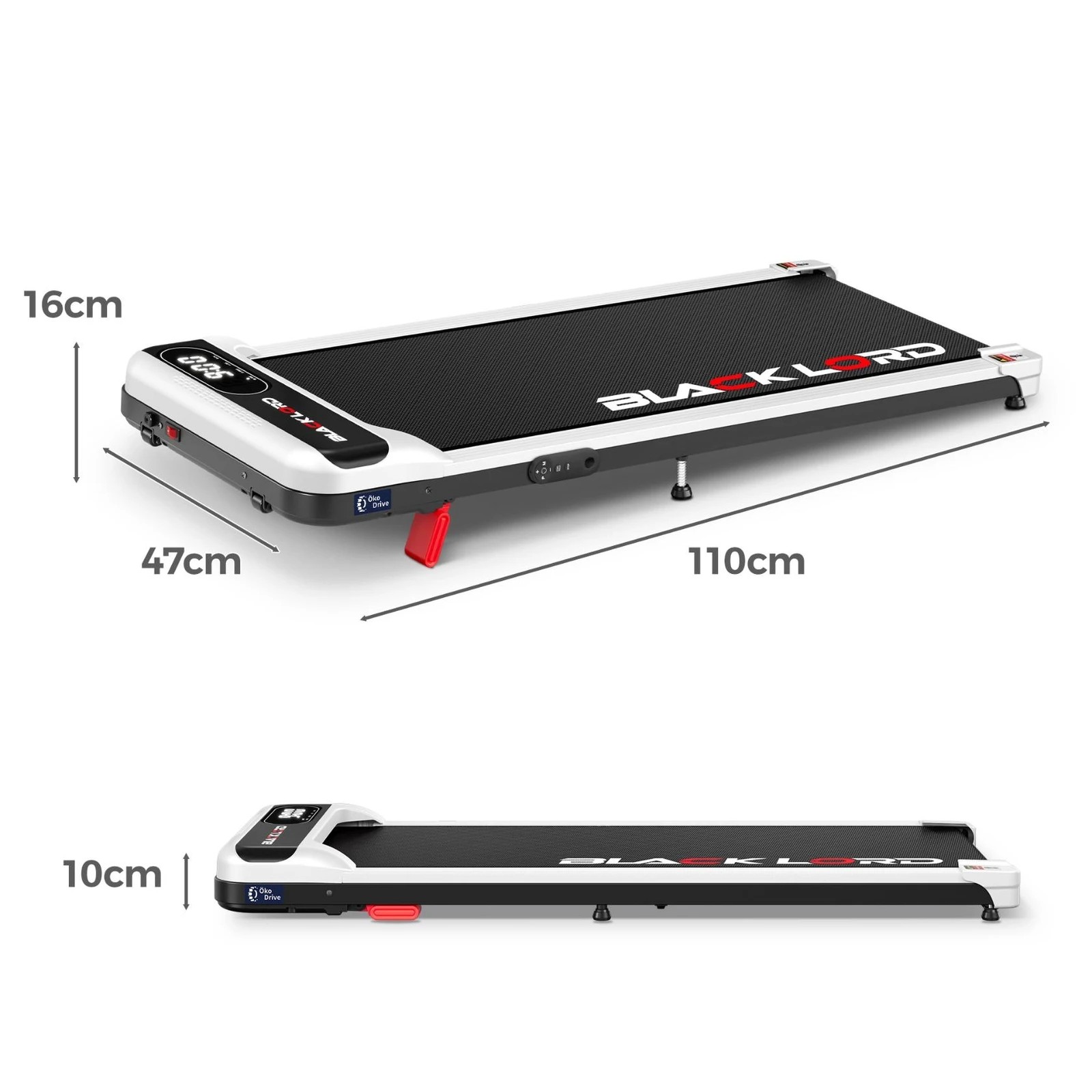 3 Black Lord Treadmill Electric Walking Pad Incline Home Gym Magnetic Remote - White, 3 of 8