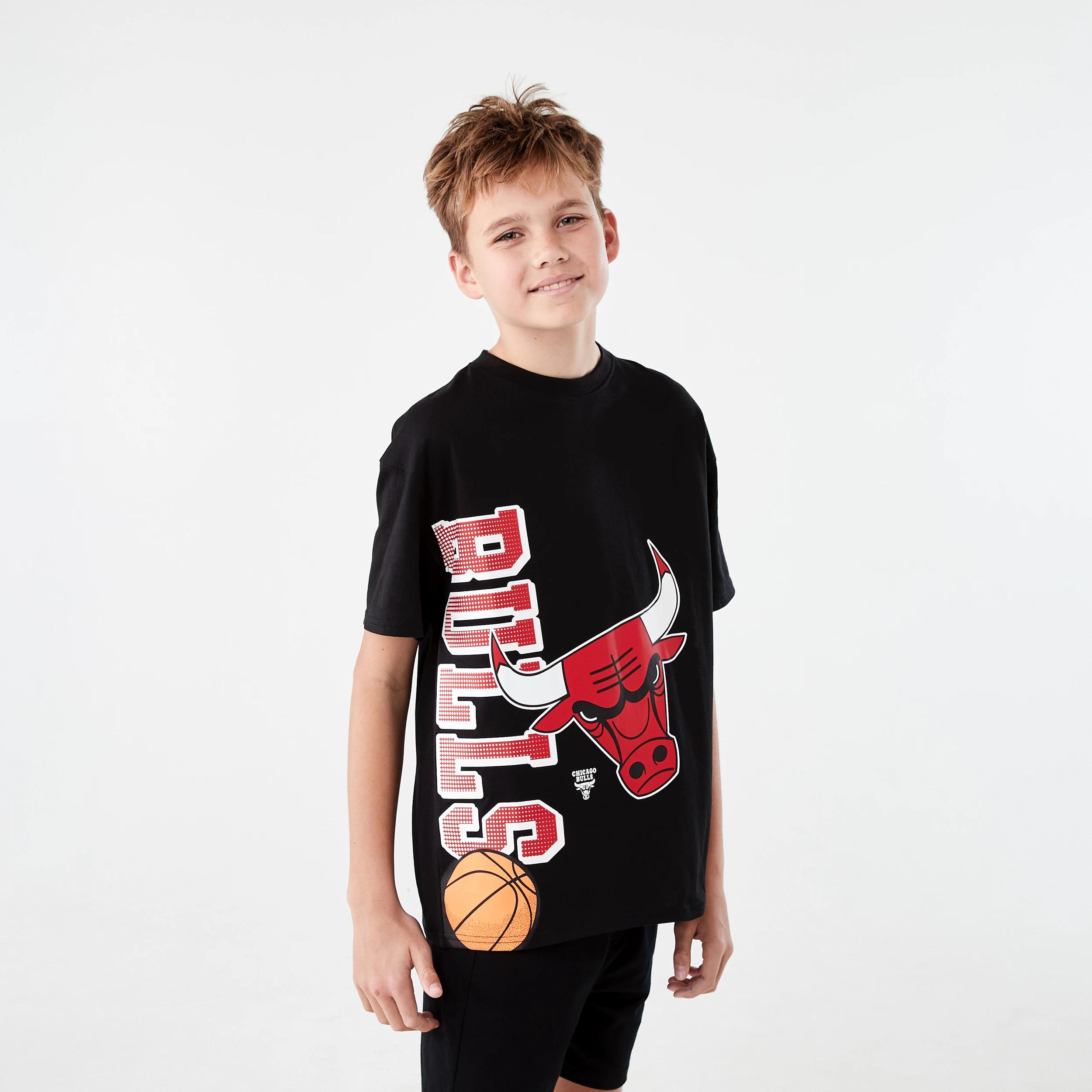 2 Official NBA Kids T-shirt BLACK BULLS TEE, 2 of 7