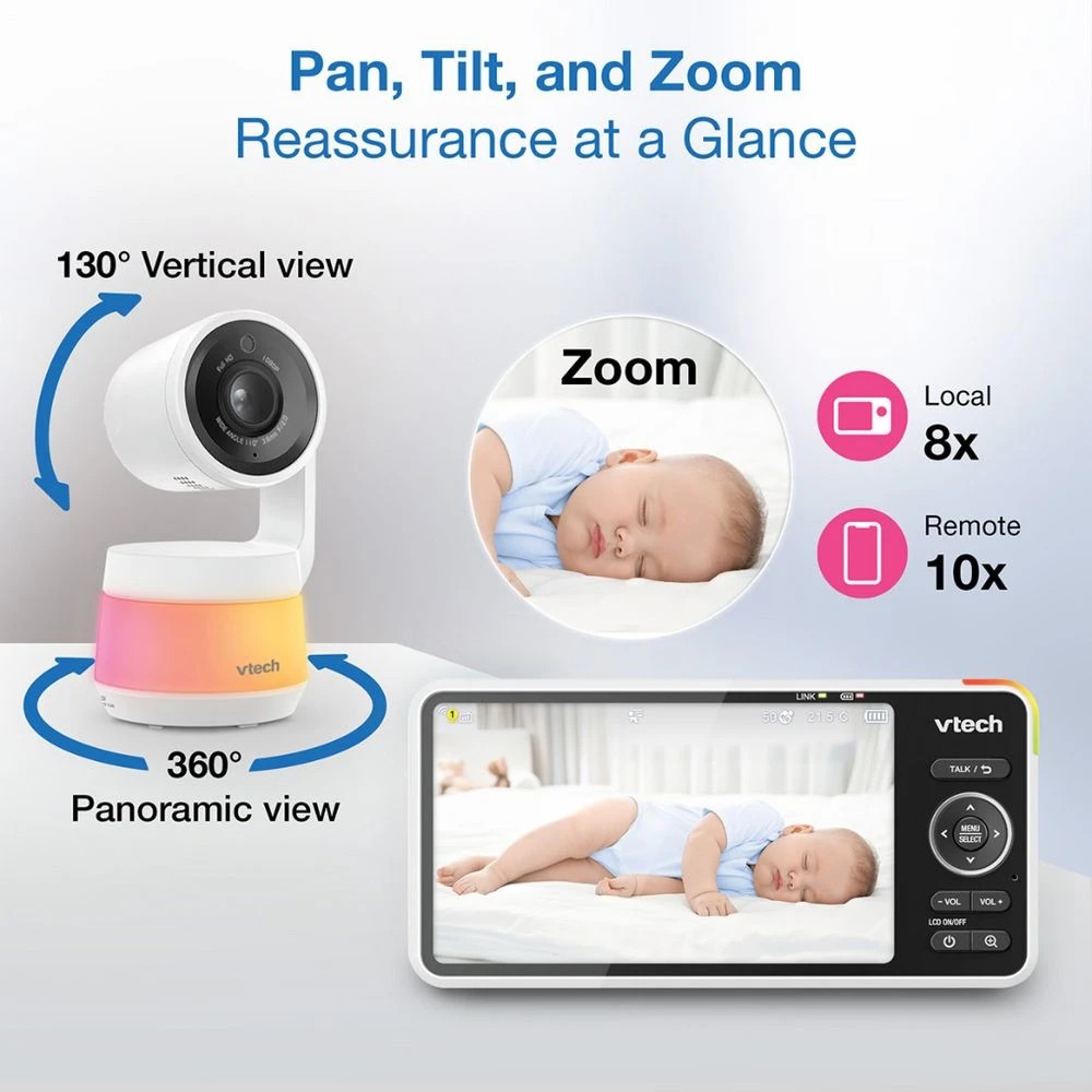6 Vtech 5" Smart Pan & Tilt Baby Monitor, 6 of 9