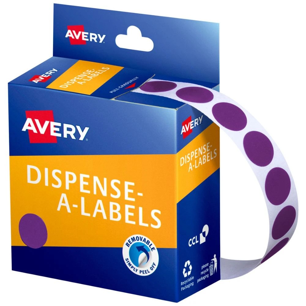 1 Avery Circle Label 14mm Purple 1050 Pack, 1 of 1
