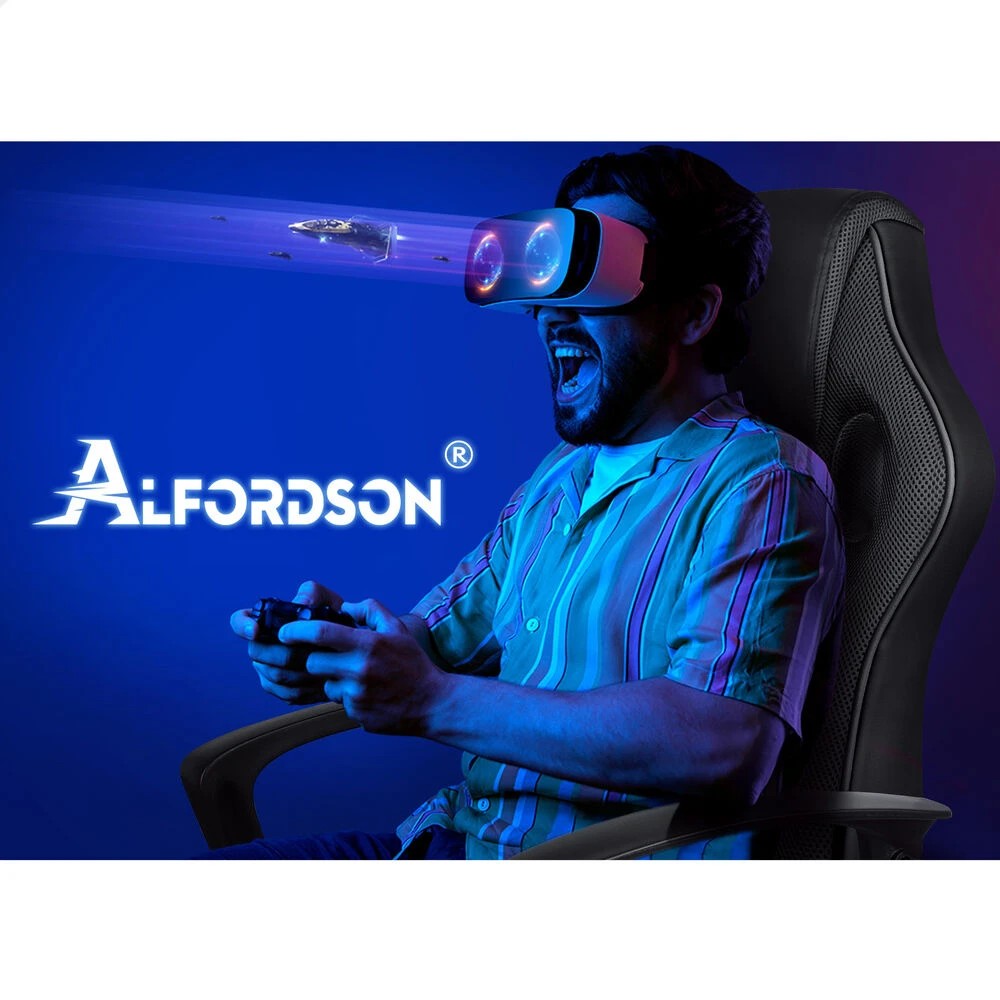 9 Alfordson Gaming Chair Racing Office Executive Computer Seat Work - Black, 9 of 10