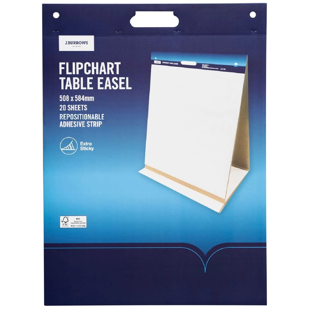 1 J.Burrows Table Top Easel Flipchart 508 X584 mm, 1 of 3