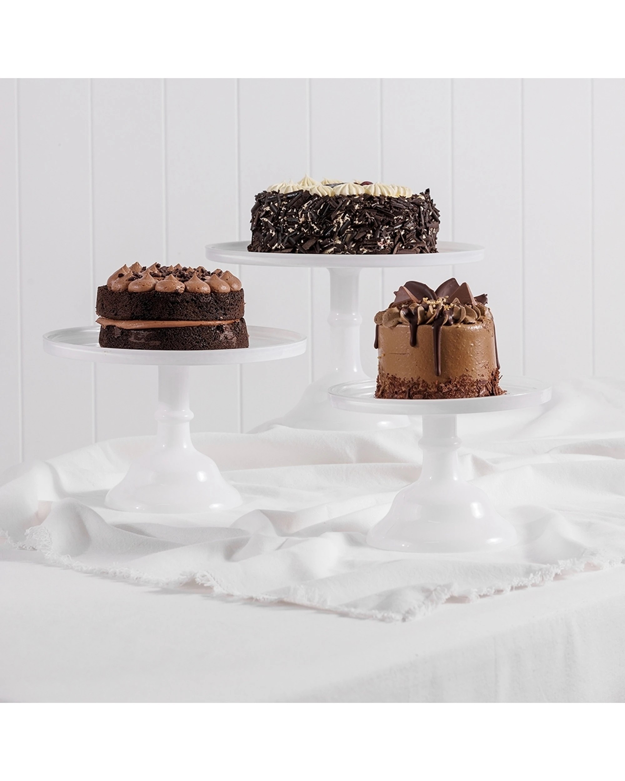 3 Ecology Glass Torte Cake Stand Dessert Display 29x18cm - White, 3 of 3
