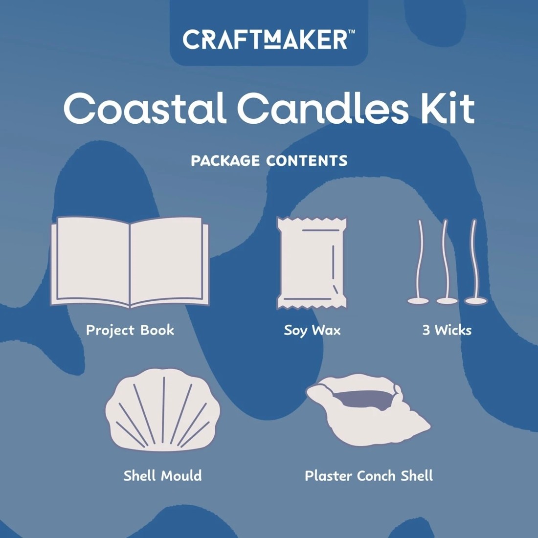 3 Craft Maker Coastal Candles Kit, 3 of 7