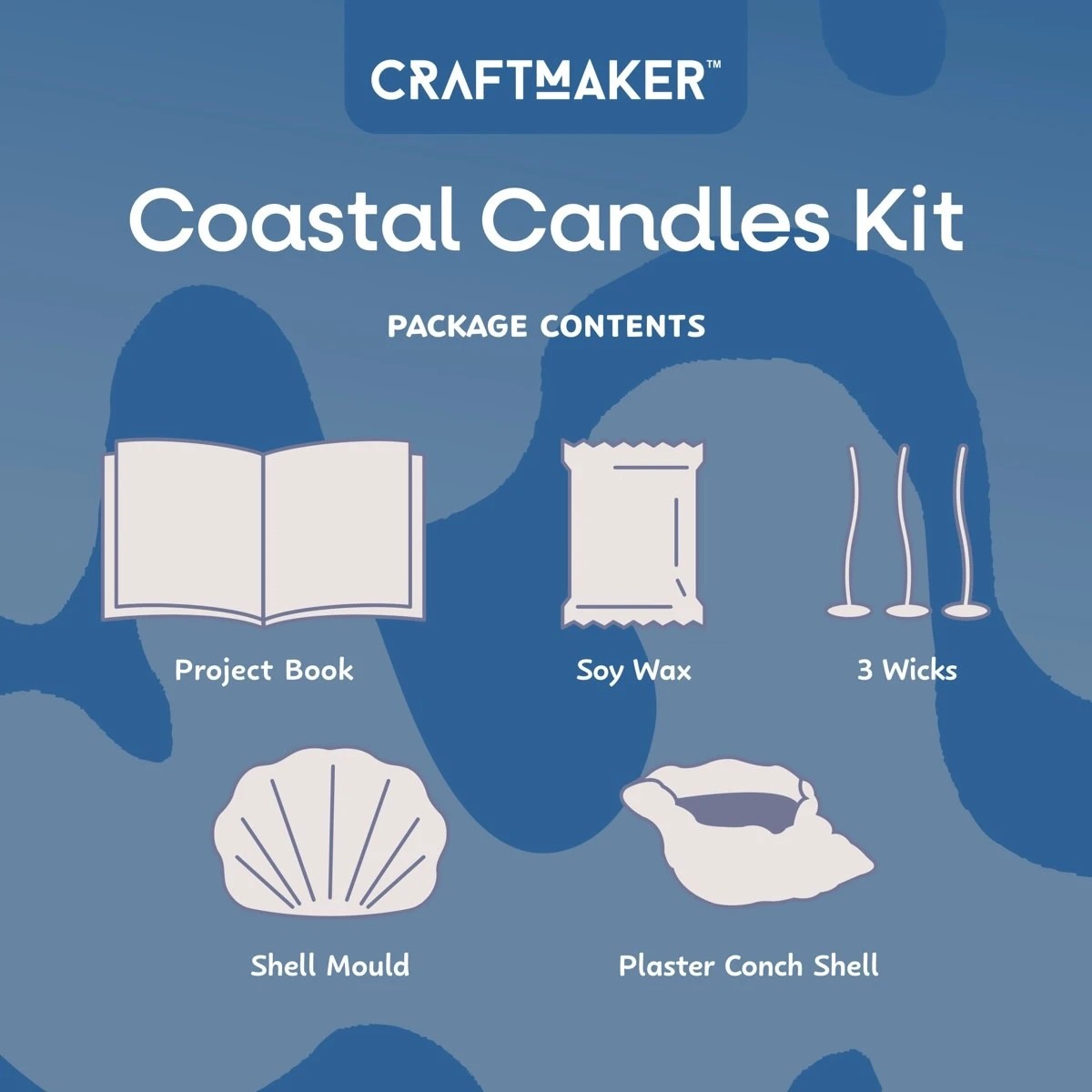 3 Craft Maker Coastal Candles Kit, 3 of 7