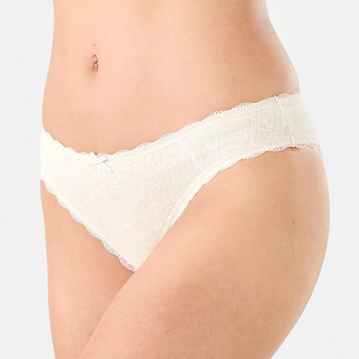 7 3 Pack Pointelle Cheeky Bikini Briefs Pink Bows, 7 of 10