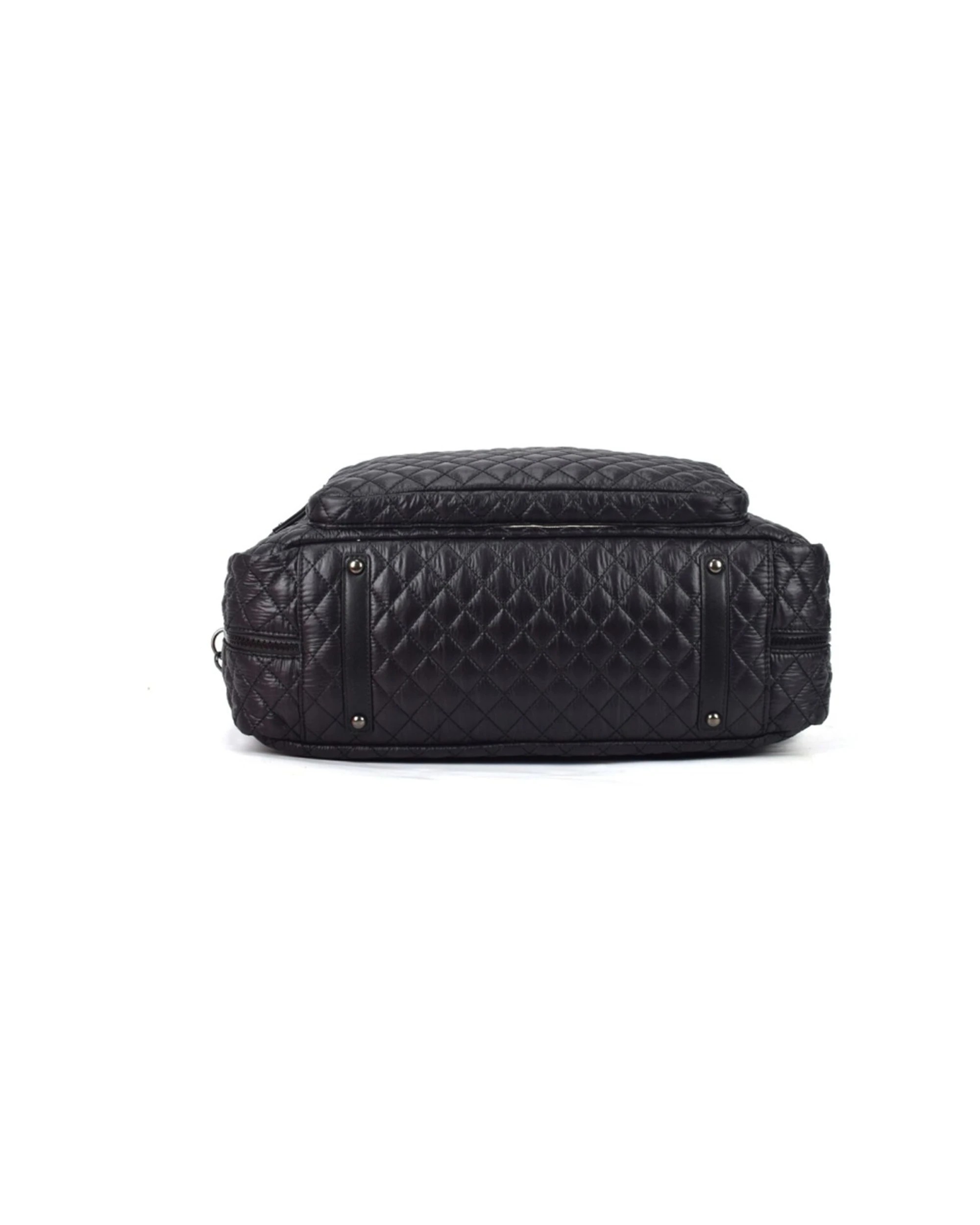 4 Tosca Womens Lightweight Quilted Metro Split Tote Travel Bag - Black, 4 of 5