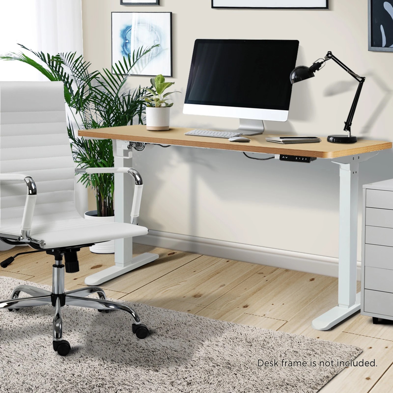 2 Oikiture 150cm Desk Top Electric Desk Board Computer Table
 - Natural, 2 of 9