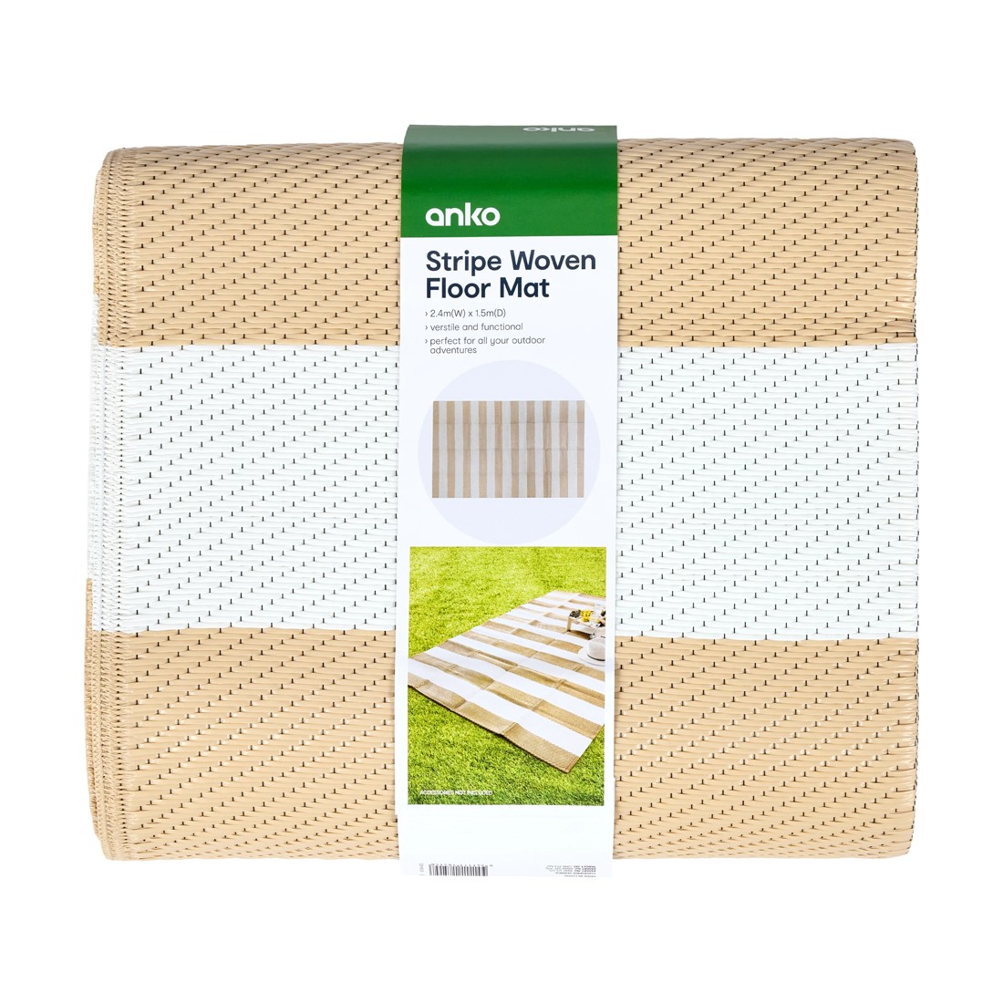 7 Woven Floor Mat - Natural Stripe, 7 of 7