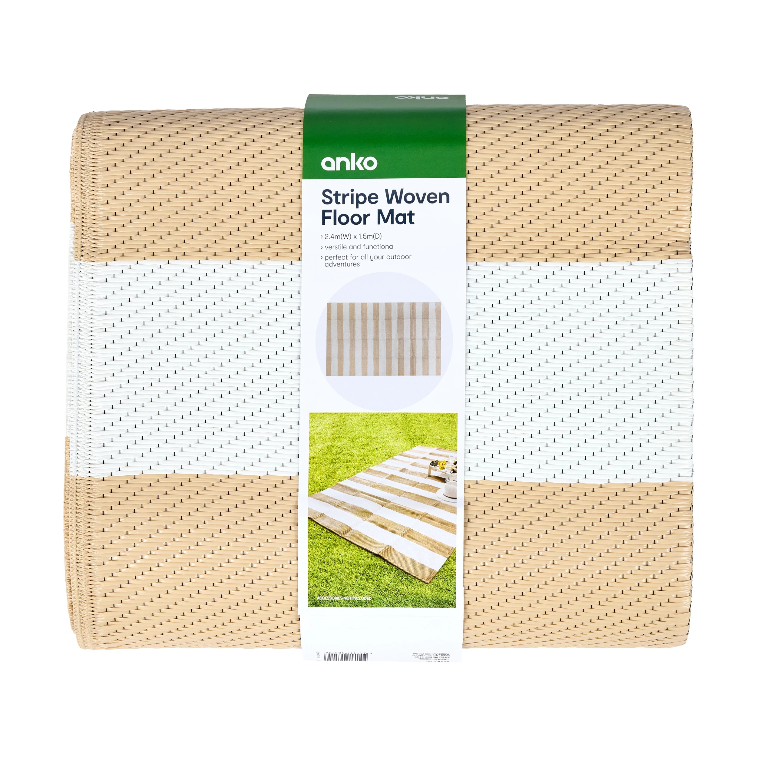 7 Woven Floor Mat - Natural Stripe, 7 of 7