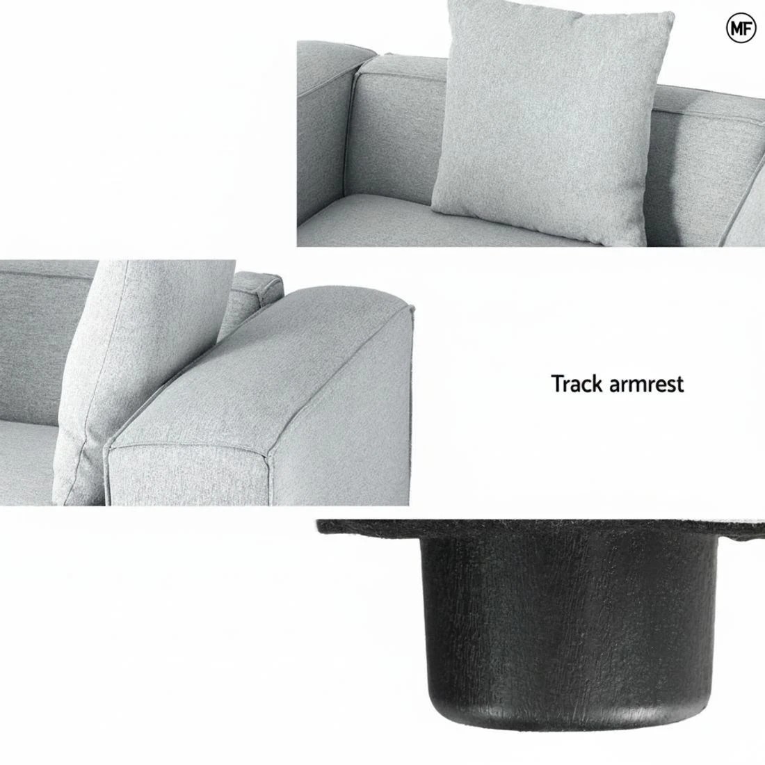 5 Artiss Modular Sofa Chaise Set 6 - Grey, 5 of 6