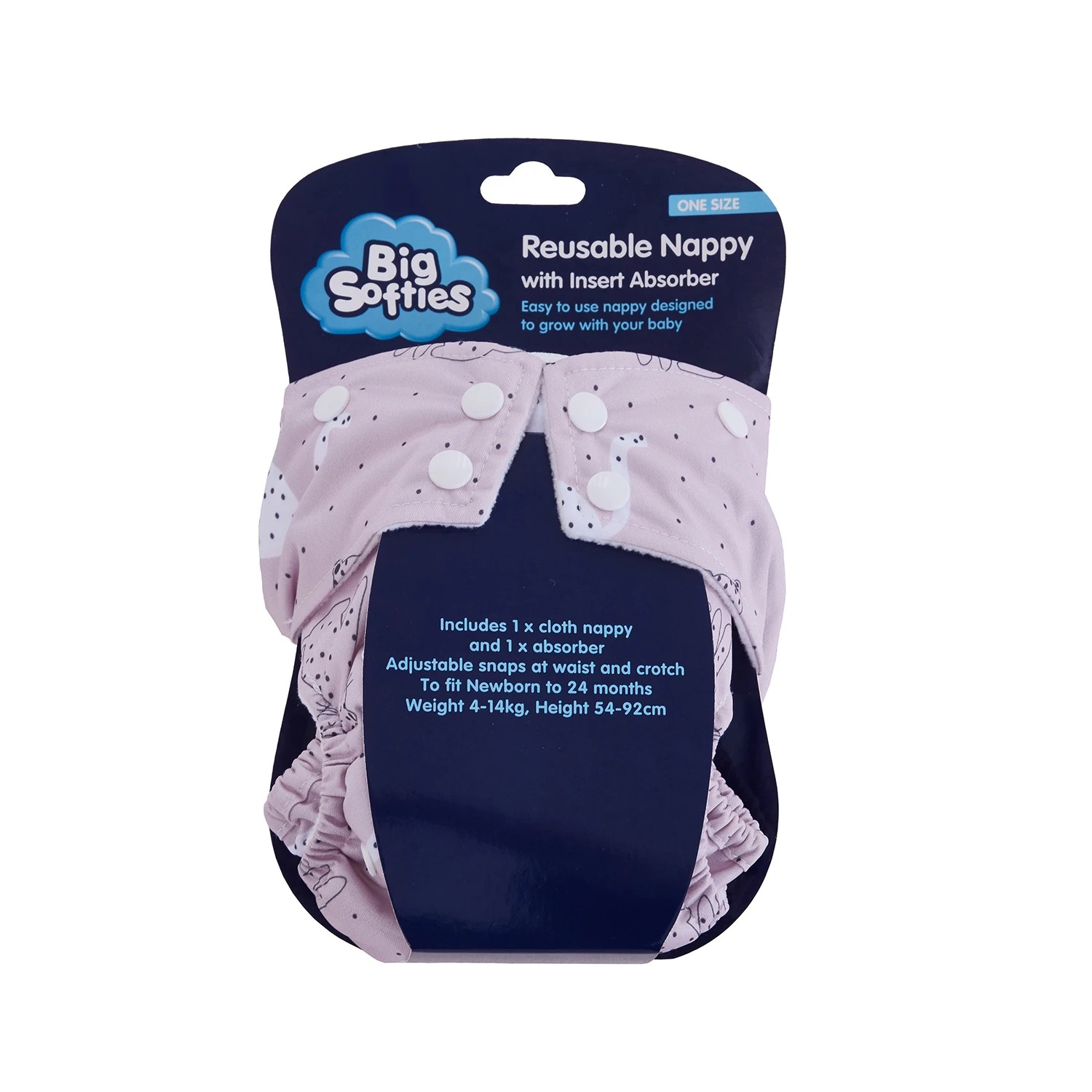 2 Big Softies Reusable Nappy with Insert Absorber - Assorted, 2 of 9