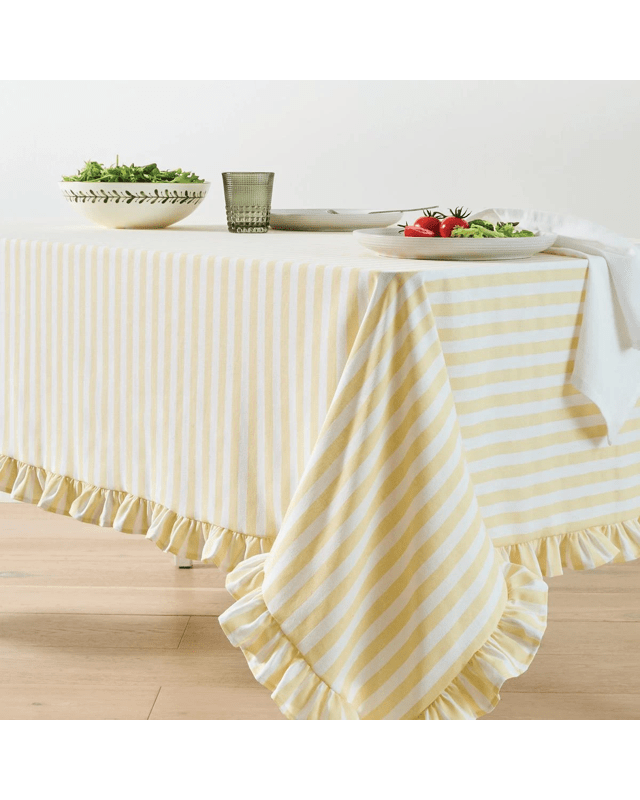 Extra Large Yellow Stripe Tablec