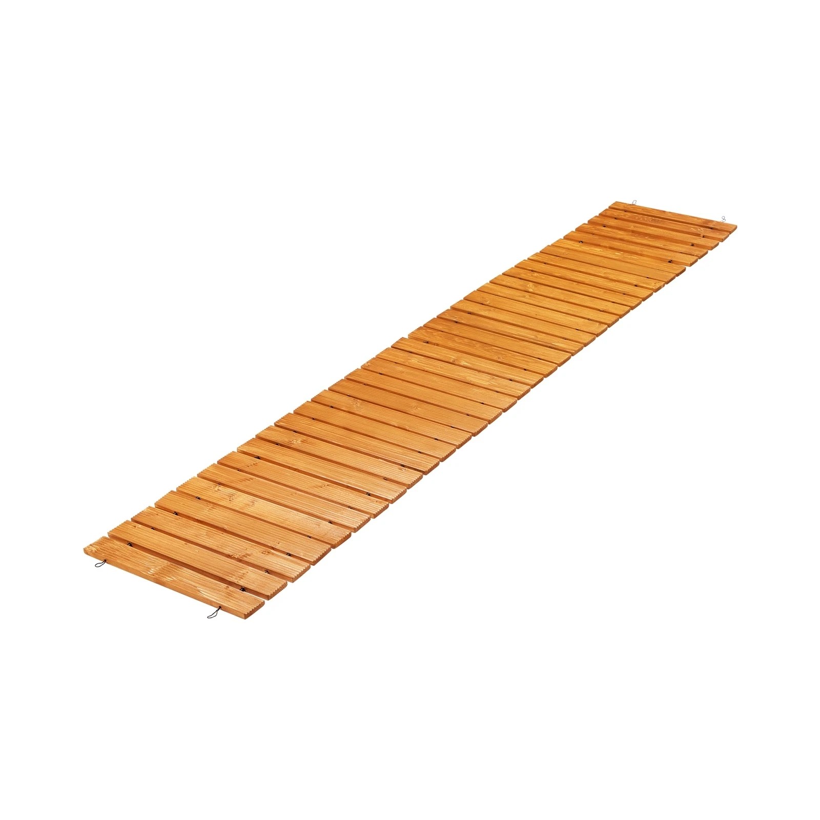 1 Livsip Garden Wooden Pathway 8ft Straight Roll-Out Wood Walkway Outdoor Backyard - Natural, 1 of 9