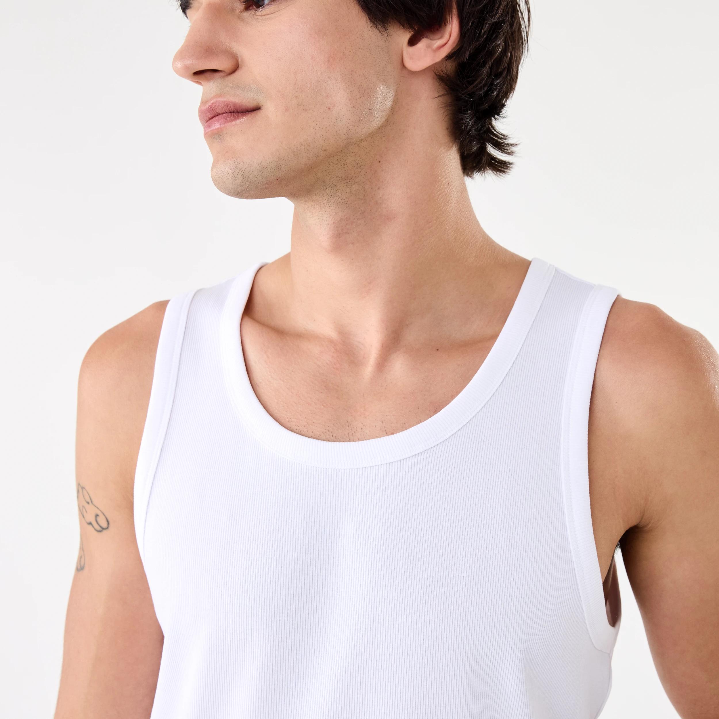 6 Rib Tank WHITE, 6 of 6