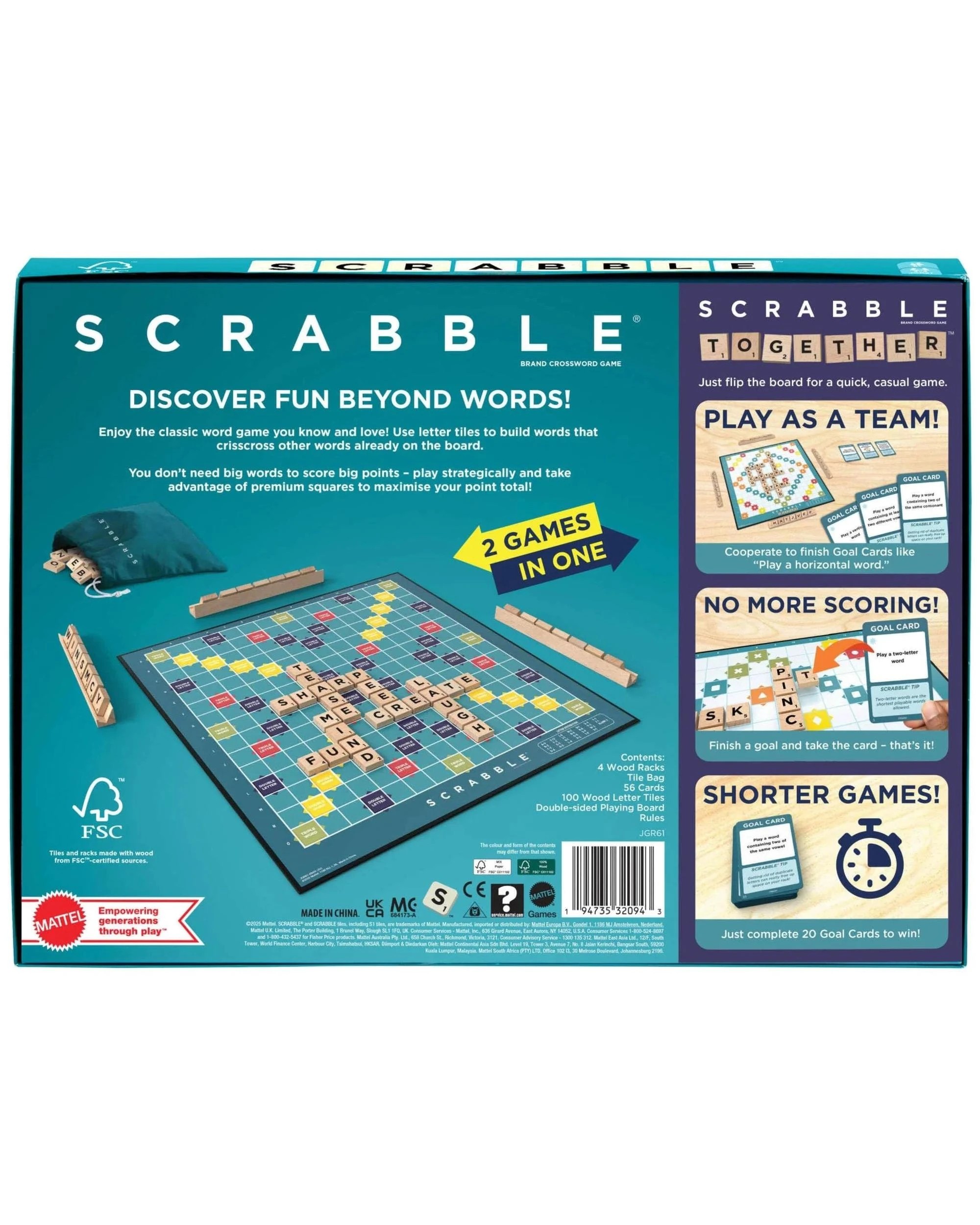4 Scrabble With Wooden Tiles Board Game, 4 of 5