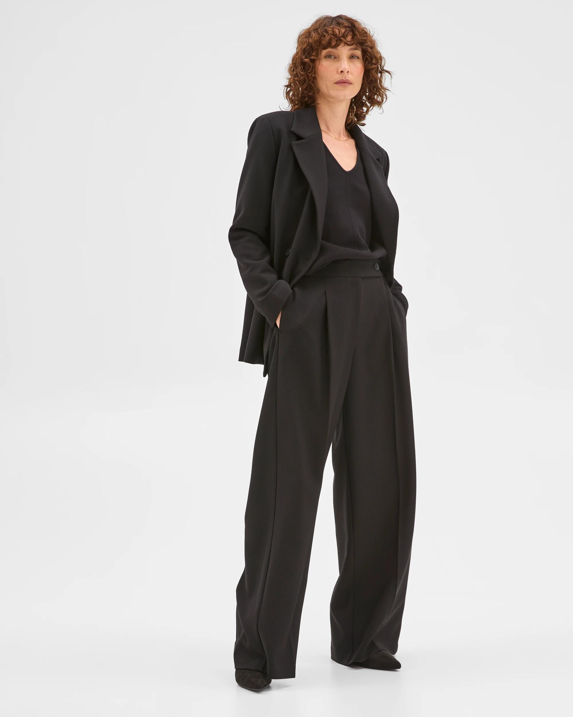 1 Preview Tailored Ultra Wide Pants BLACK, 1 of 8