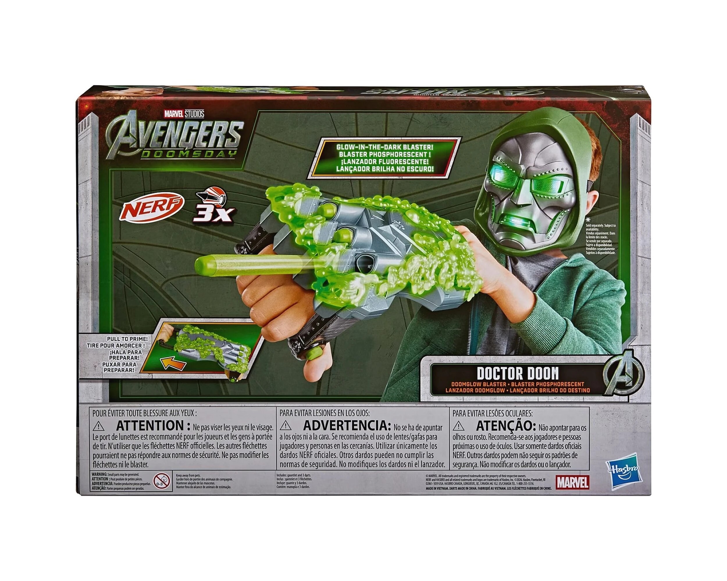 Nerf - Marvel Studios Avengers Doomsday Glow Blaster Gauntlet Doctor ...