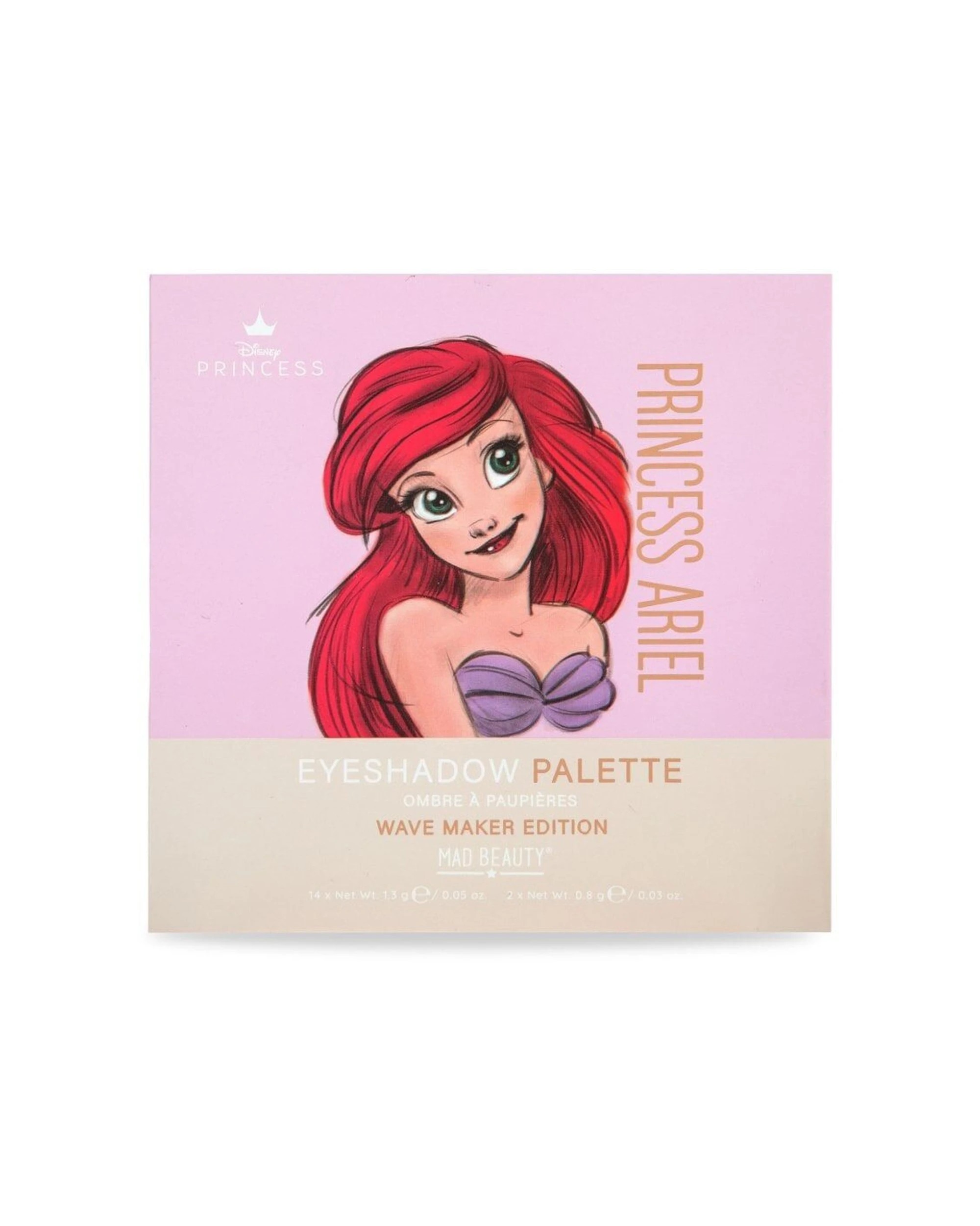 1 DISNEY 16pc Pure Princess Pigmented Eyeshadow Makeup Palettes Ariel 19.8g - Multi, 1 of 3