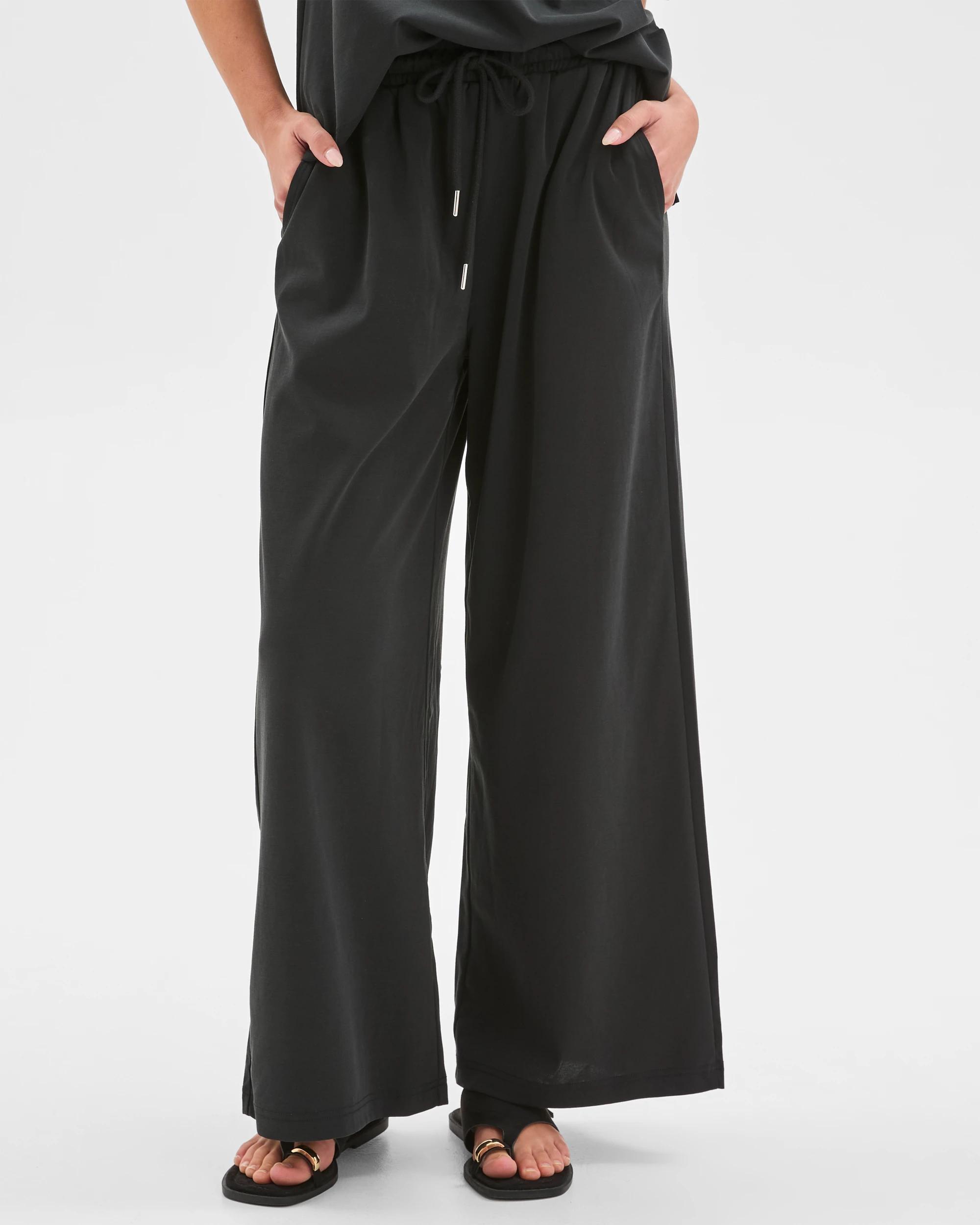 3 Target Petites Relaxed Drape Pants WASHED BLACK, 3 of 7