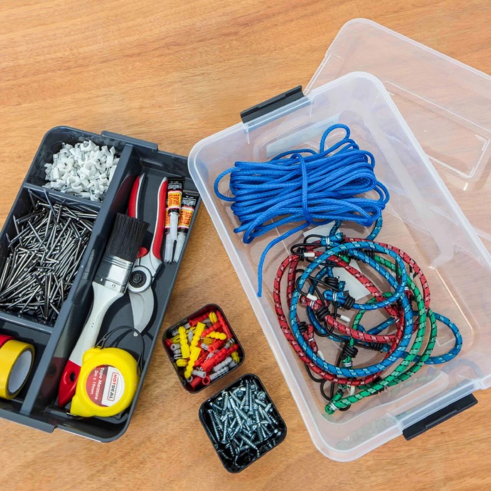 9 Ezy Storage 5L Sort It Storage Container Transparent Grey, 9 of 9