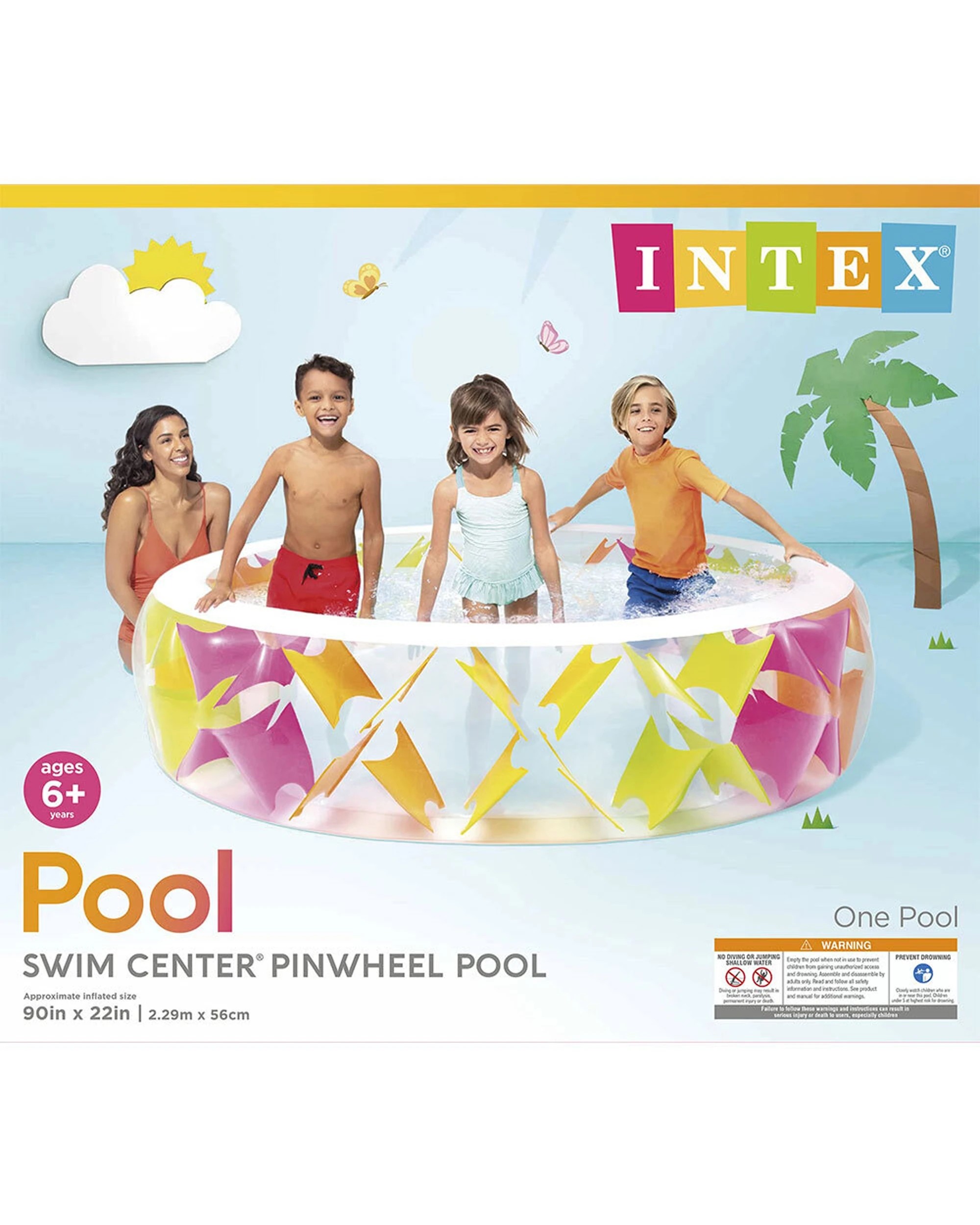 3 Intex Round Swin Center Pinwheel Pool - Multi, 3 of 3