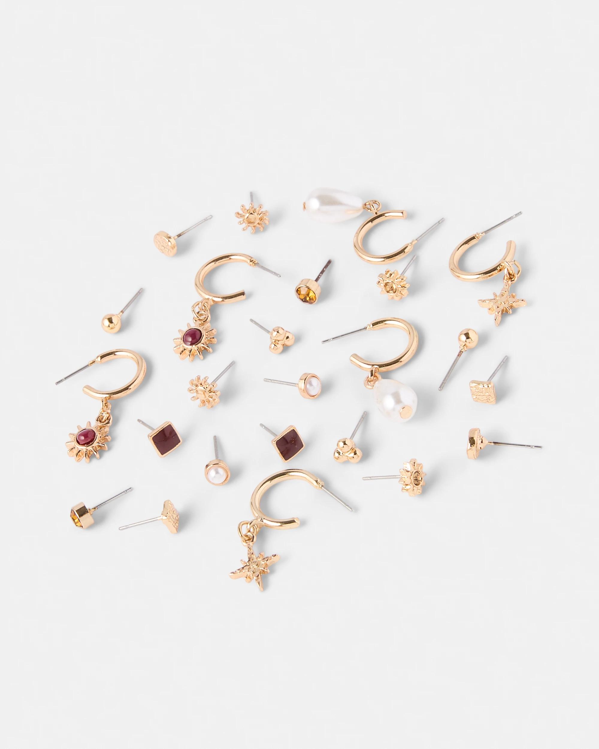 2 12 Pack Celestial Earrings - Gold Tone Gold, 2 of 5