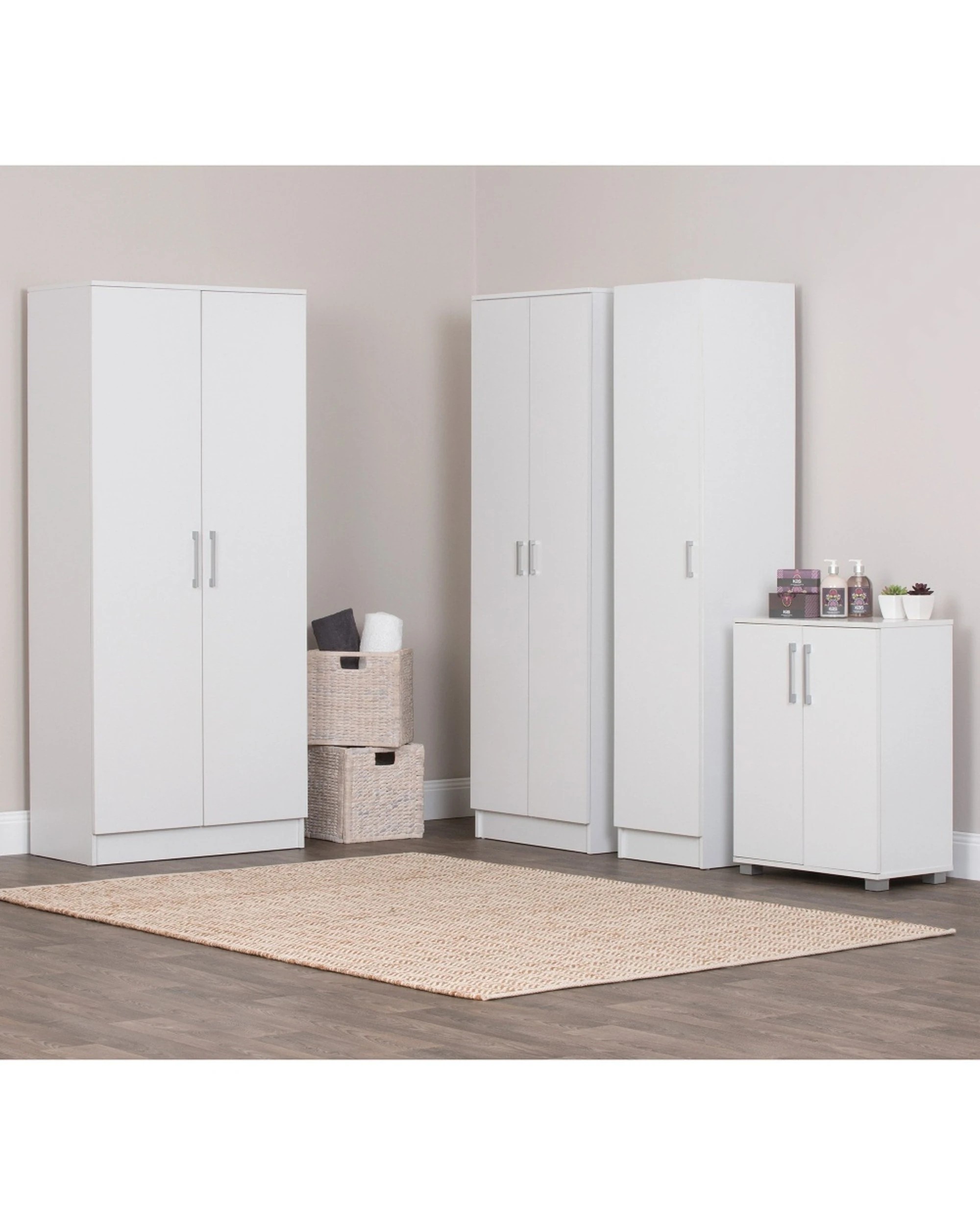 6 Alpine Bay Classic Multi-Purpose Cabinet Cupboard 2 Door Low - White, 6 of 7
