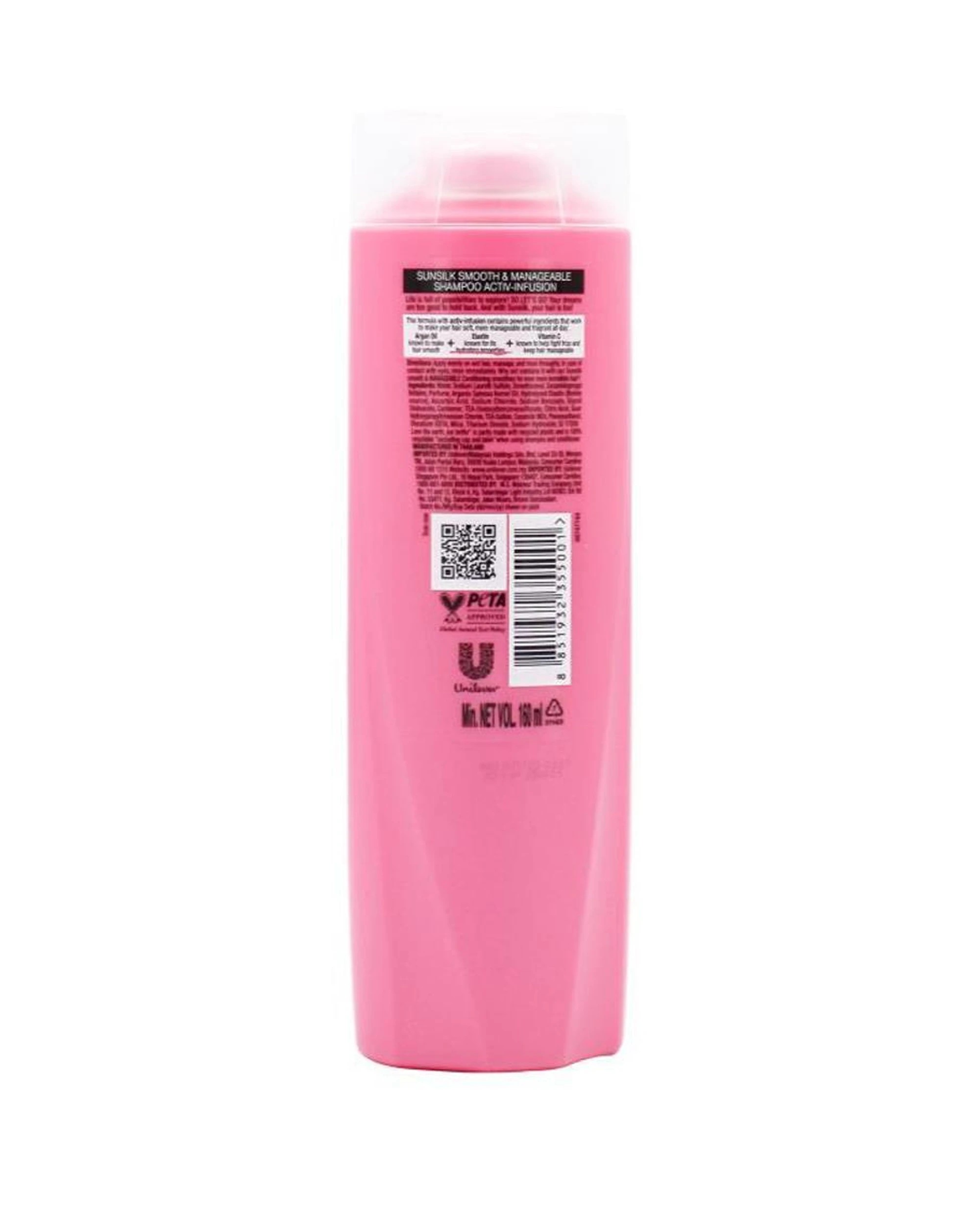 3 Sunsilk 12PK Smooth & Manageable For Silky & Soft Hair Care Shampoo 160ml - Pink, 3 of 4