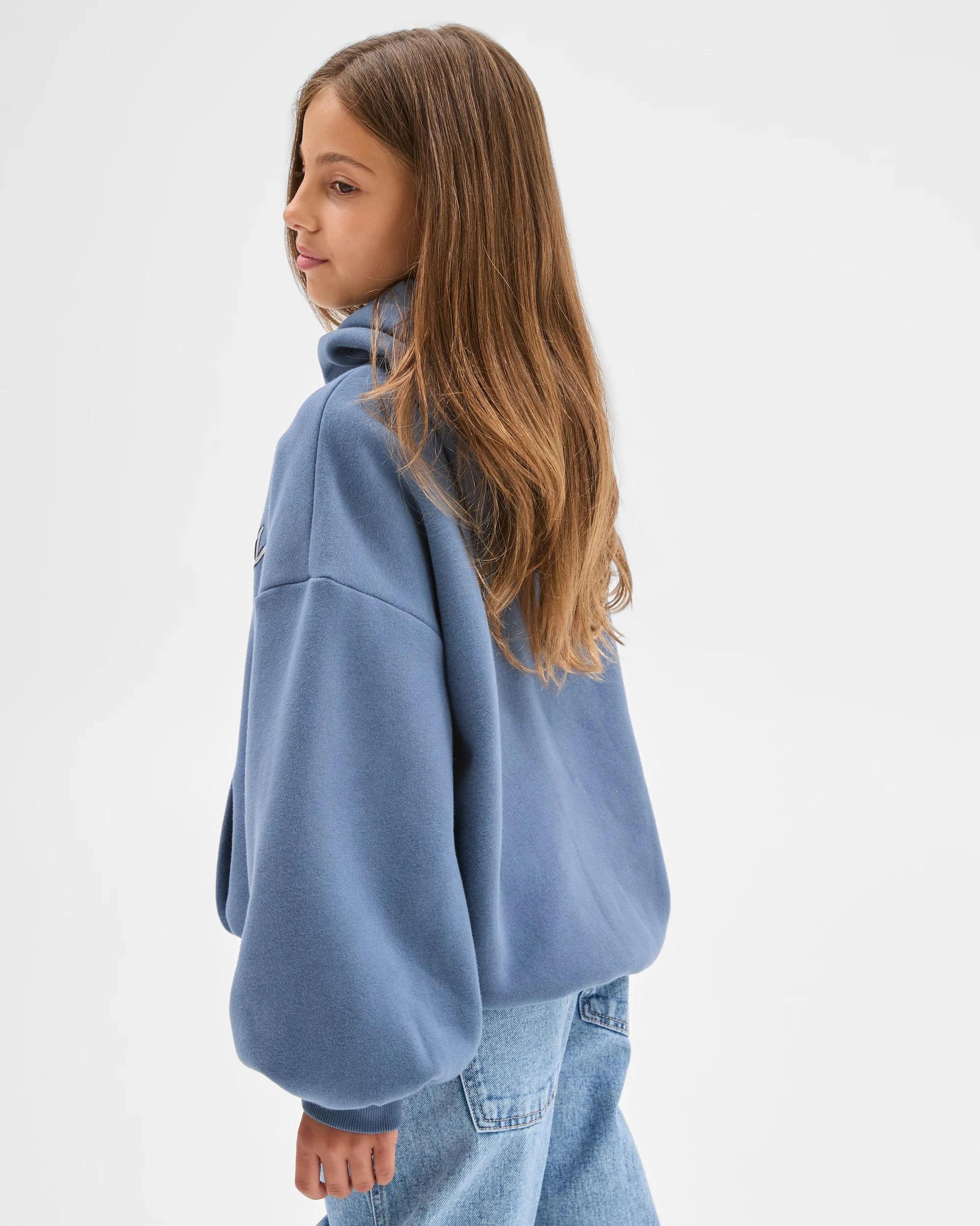 5 Target Kids Australian Cotton Blend Oversized Fleece Hoodie GOOD DAYS BLUE, 5 of 7