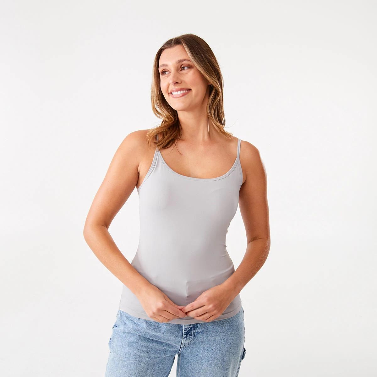 2 Sleeveless Luxe Cami Soft Ash, 2 of 6