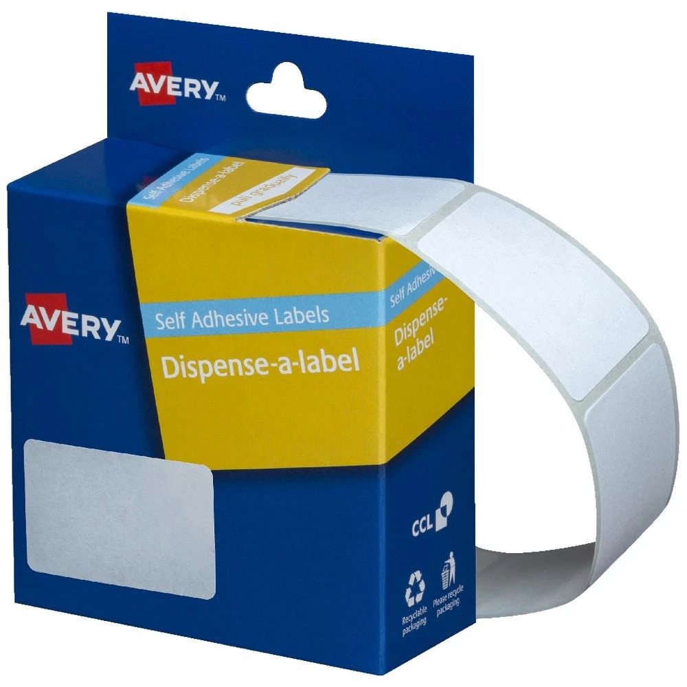 2 Avery Dispenser Labels Rectangle 35 x 49mm White 220 Pack, 2 of 2