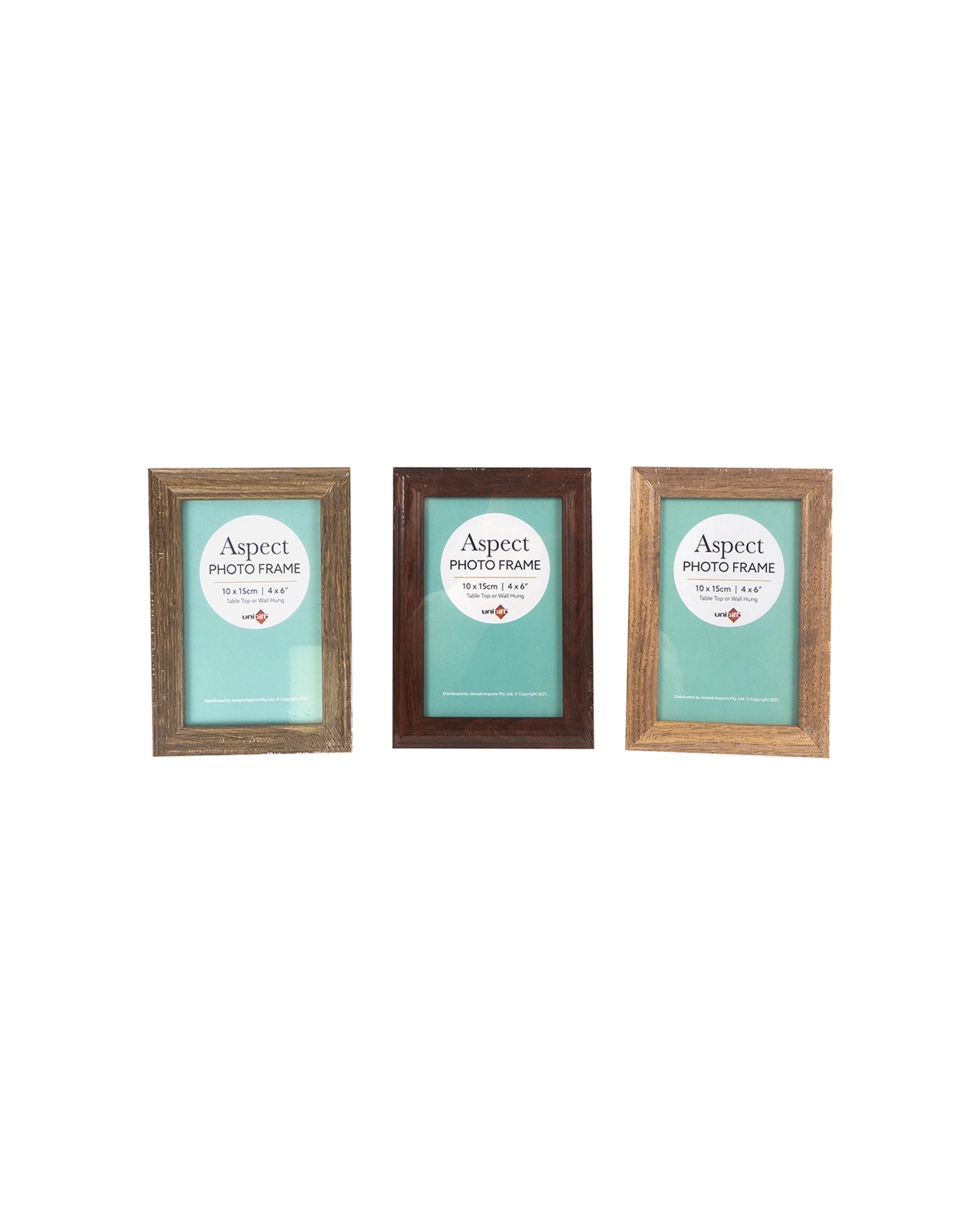 2 Unigift Aspect MDF Glass Picture Frame Home Decor Photo 10x15cm - Multi, 2 of 2