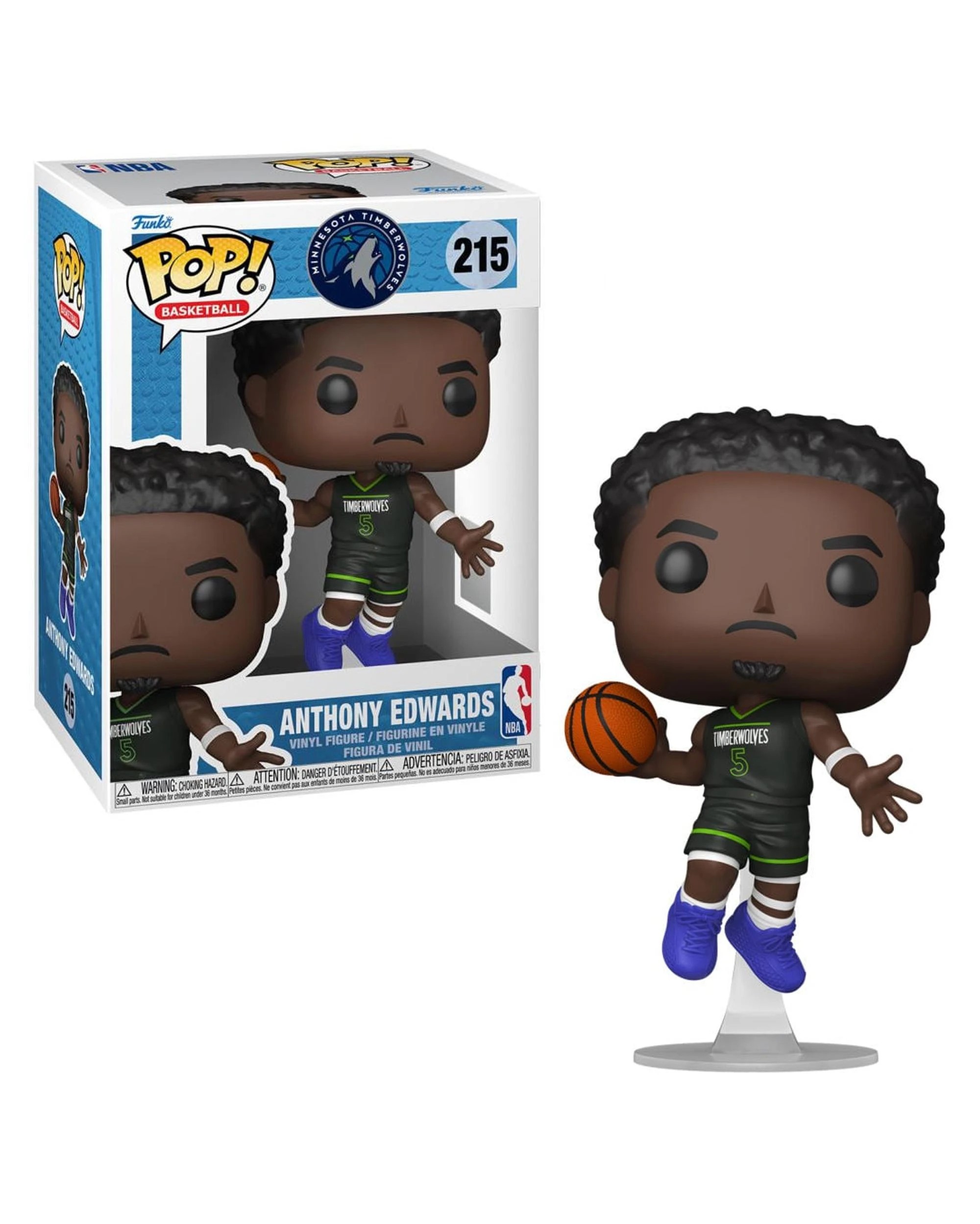 1 NBA Minnesota Timberwolves Anthony Edwards Funko POP! Vinyl, 1 of 3