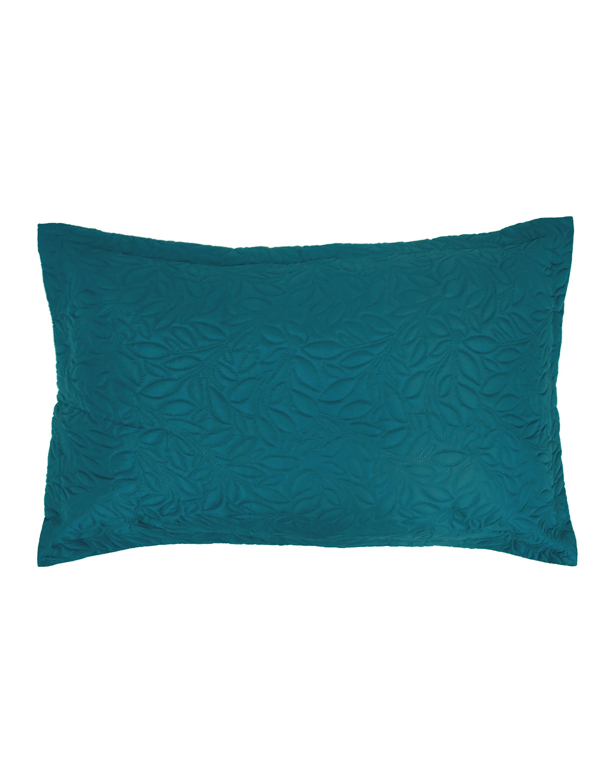 2 Bambury Botanica Embossed Microfibre Lightweight  Coverlet Set Teal - Single/Double - Blue, 2 of 4