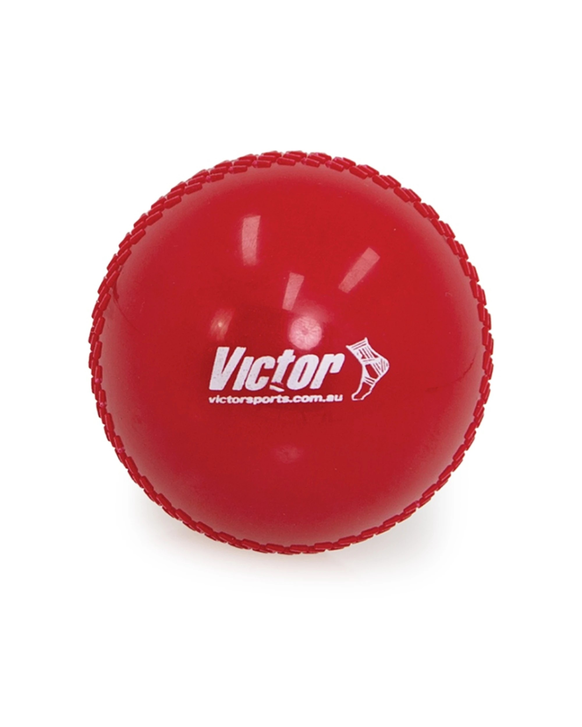 1 Victor Cricket Ball Plastic Soft Material Suitable For Young Players - Red, 1 of 3