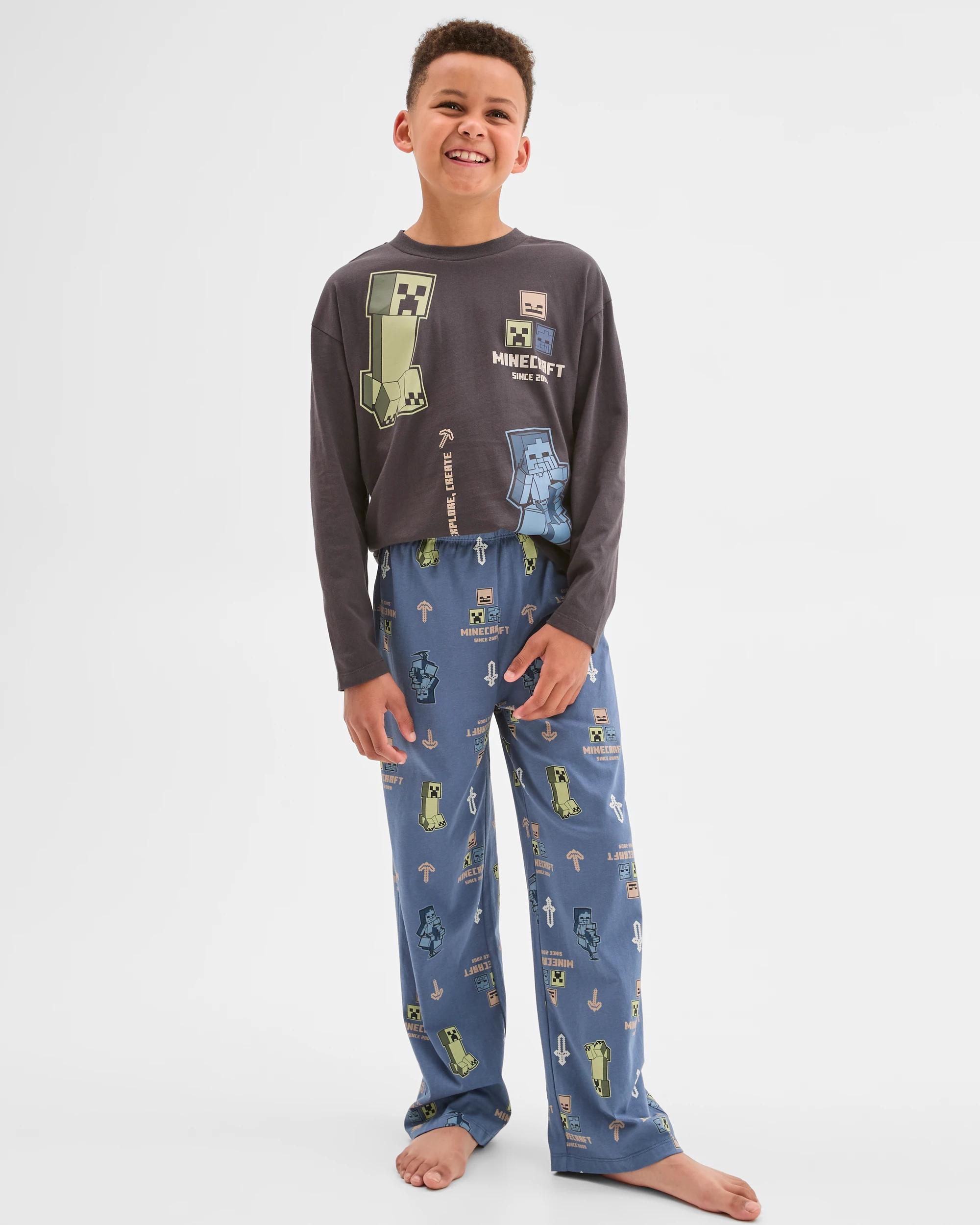 2 Minecraft Australian Cotton Older Boys Jersey Pyjama Set MINECRAFT, 2 of 8