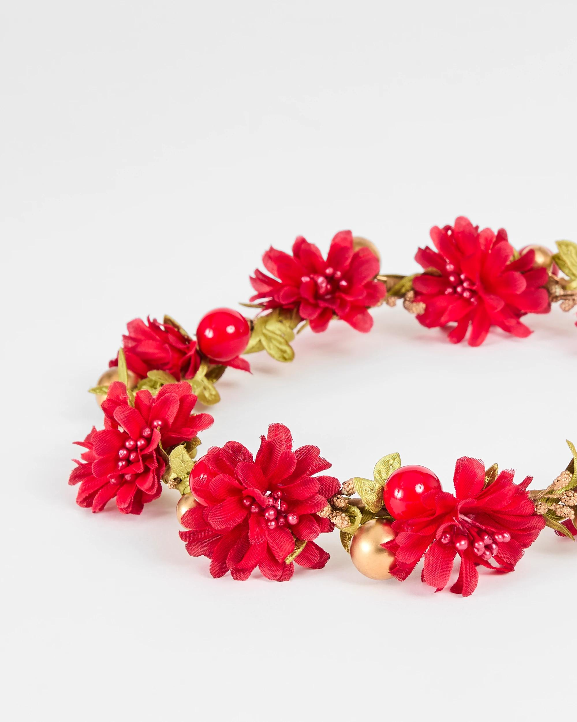 2 Target Christmas Berry And Flowers Halo RED, 2 of 3