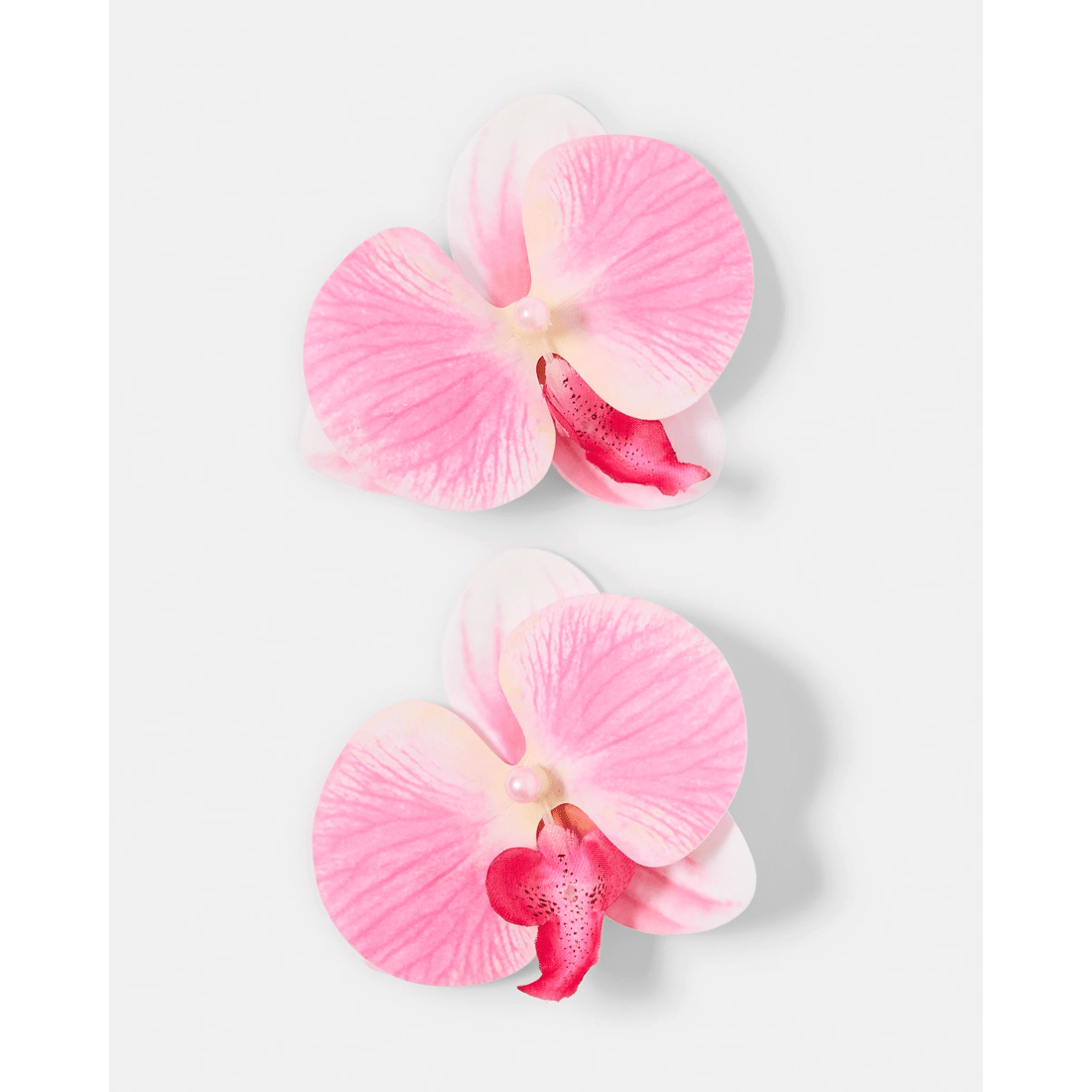 1 2 Pack Pink Orchid Hair Clips, 1 of 4