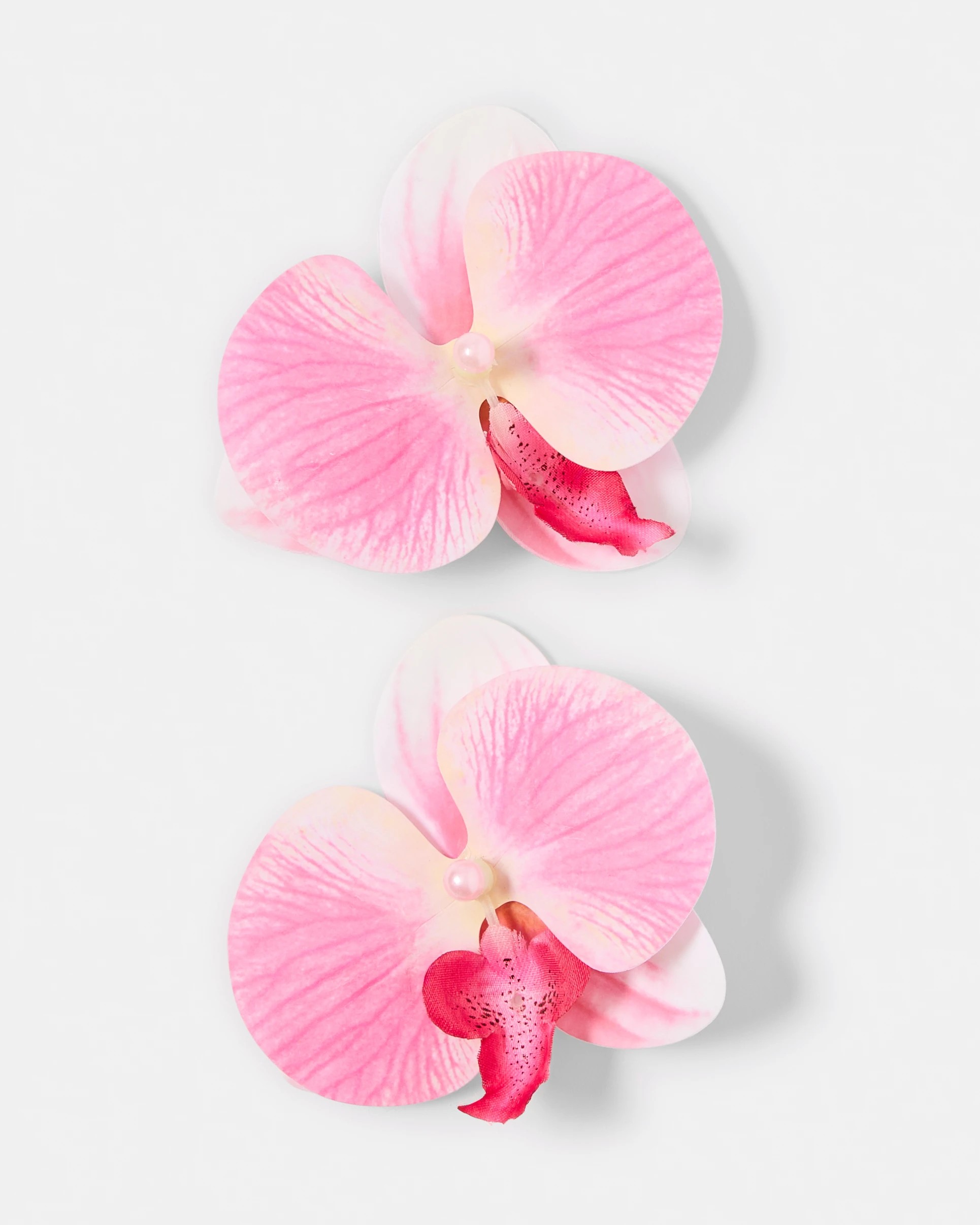 1 2 Pack Pink Orchid Hair Clips, 1 of 4