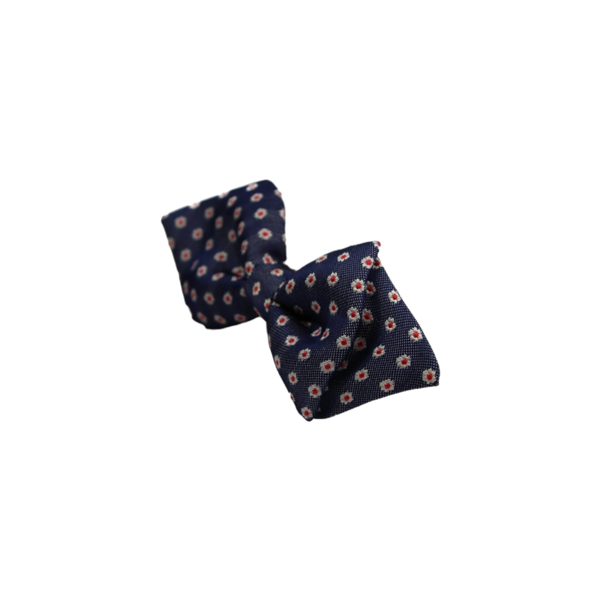 4 Zasel Boys Diamond Navy With White & Red Flowers Patterned Cotton Bow Tie - Multi, 4 of 4