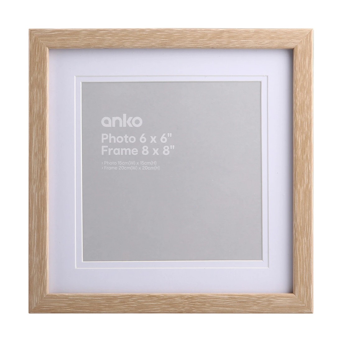 1 Frame 6in. x 6in. - Nice Oak Look, 1 of 3