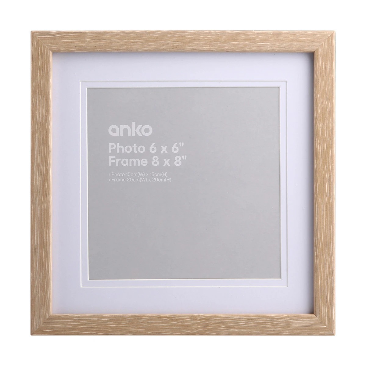 1 Frame 6in. x 6in. - Nice Oak Look, 1 of 3