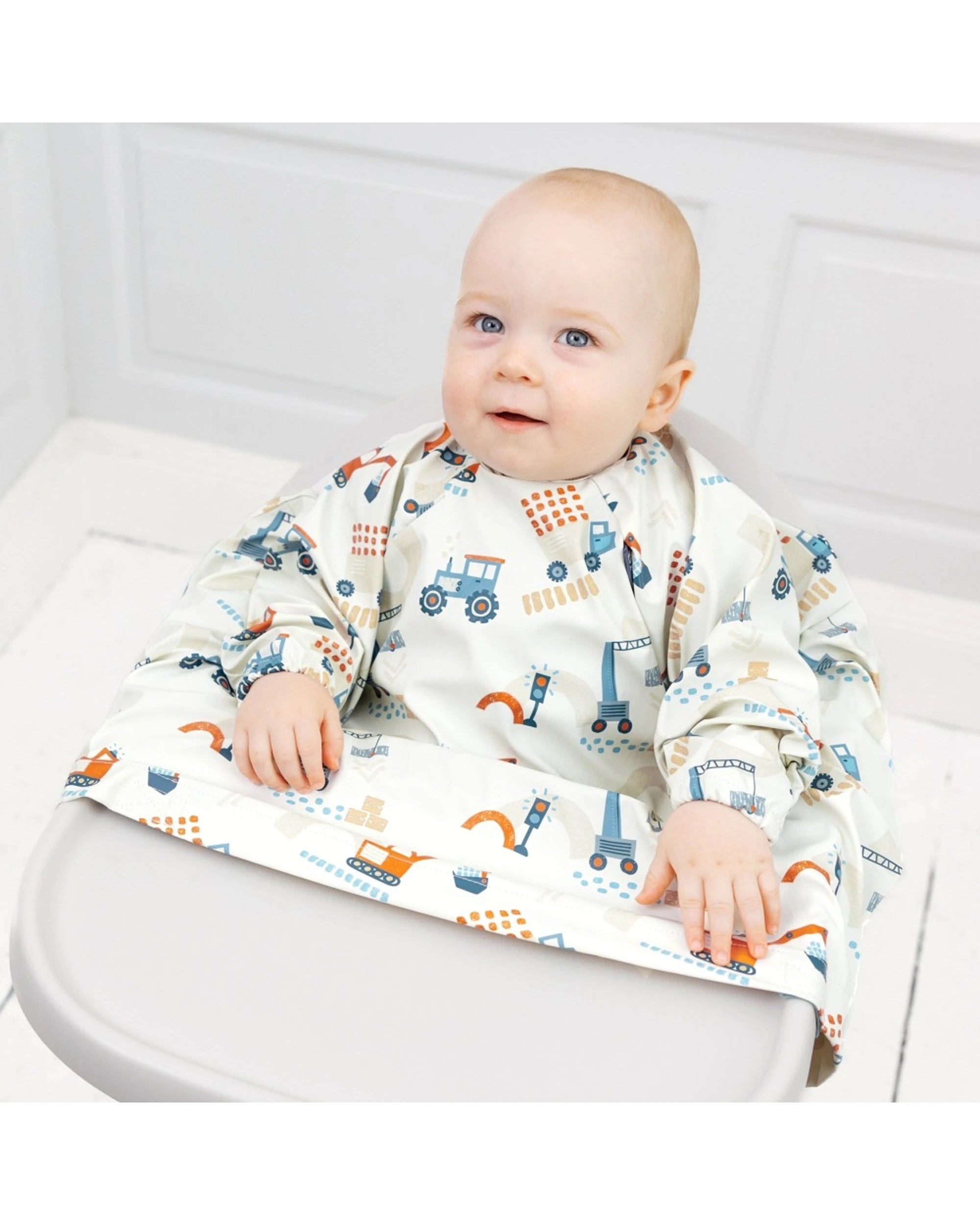 2 Bibado Long Sleeve Waterproof Baby Toddler Weaning Coverall Bib Little Loaders - Multi, 2 of 4