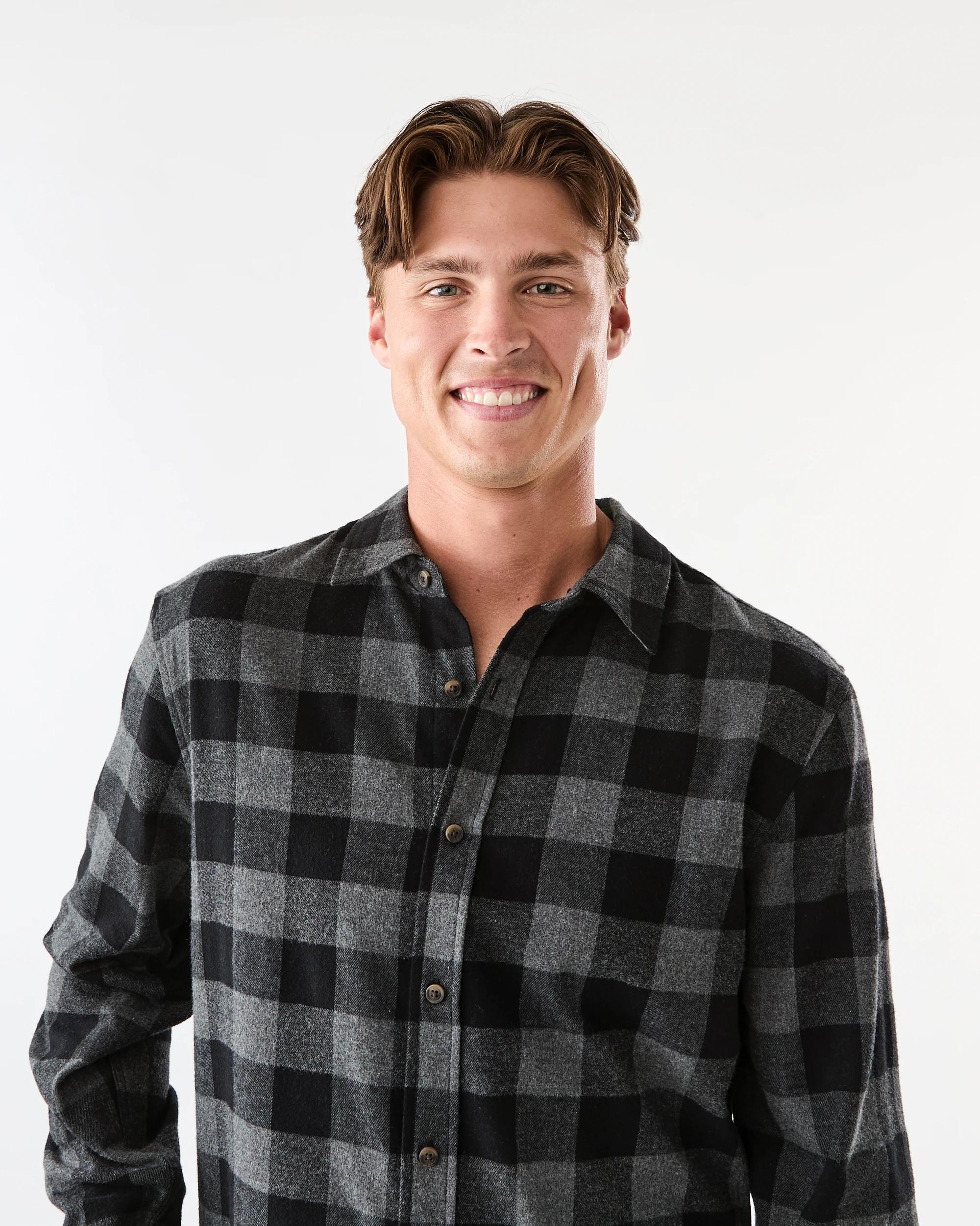 4 Long Sleeve Buffalo Check Shirt Black, 4 of 7